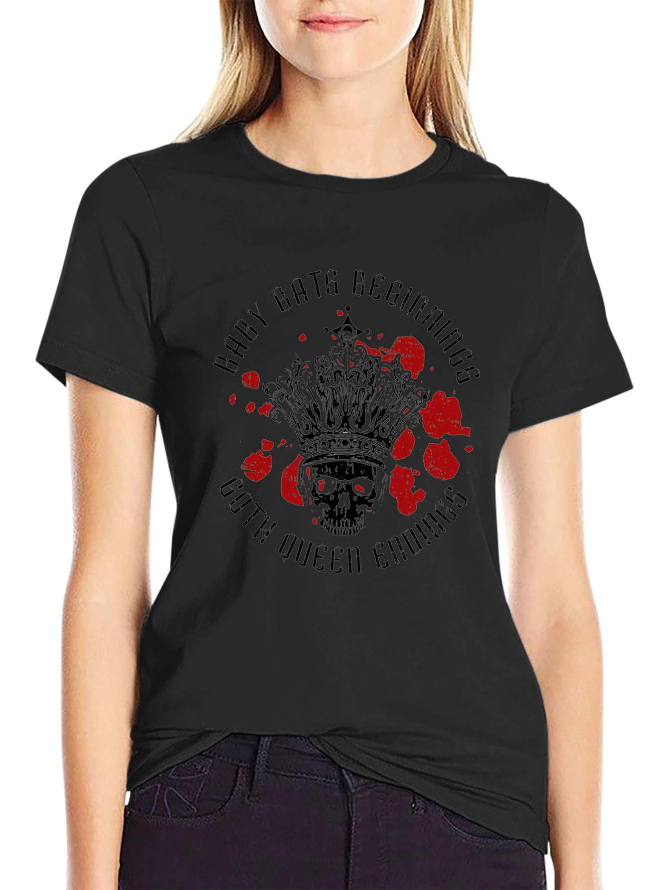Gothic Queen Skull T-Shirt
