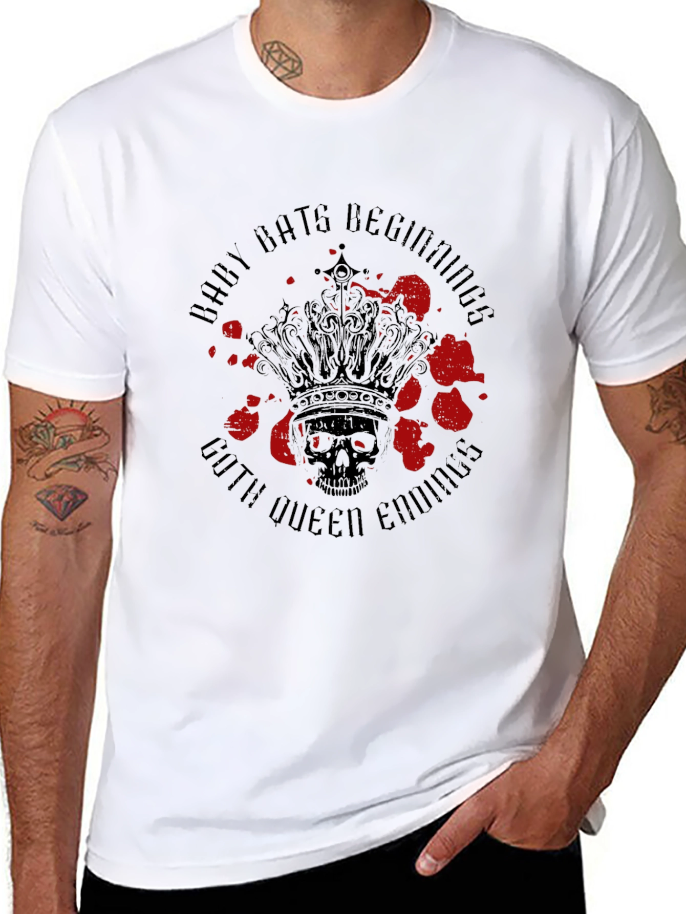 Gothic Queen Skull T-Shirt