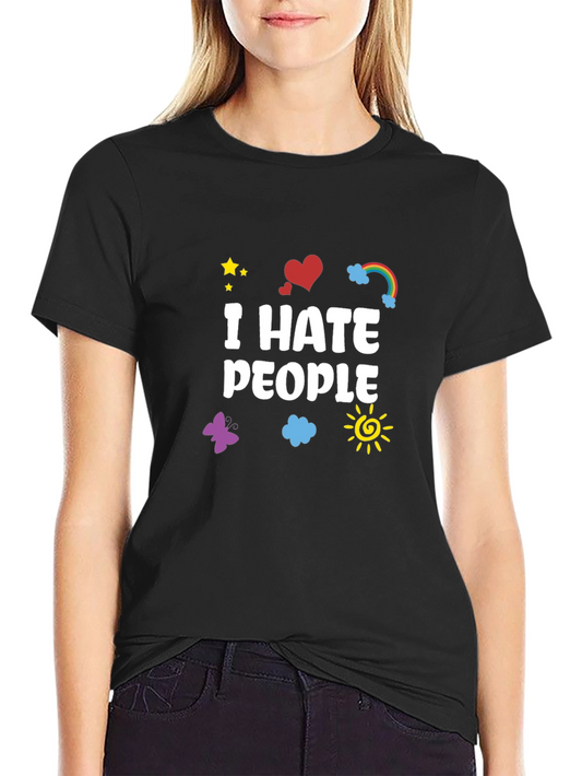 I Hate People Graphic Tee - Unisex Black T-Shirt