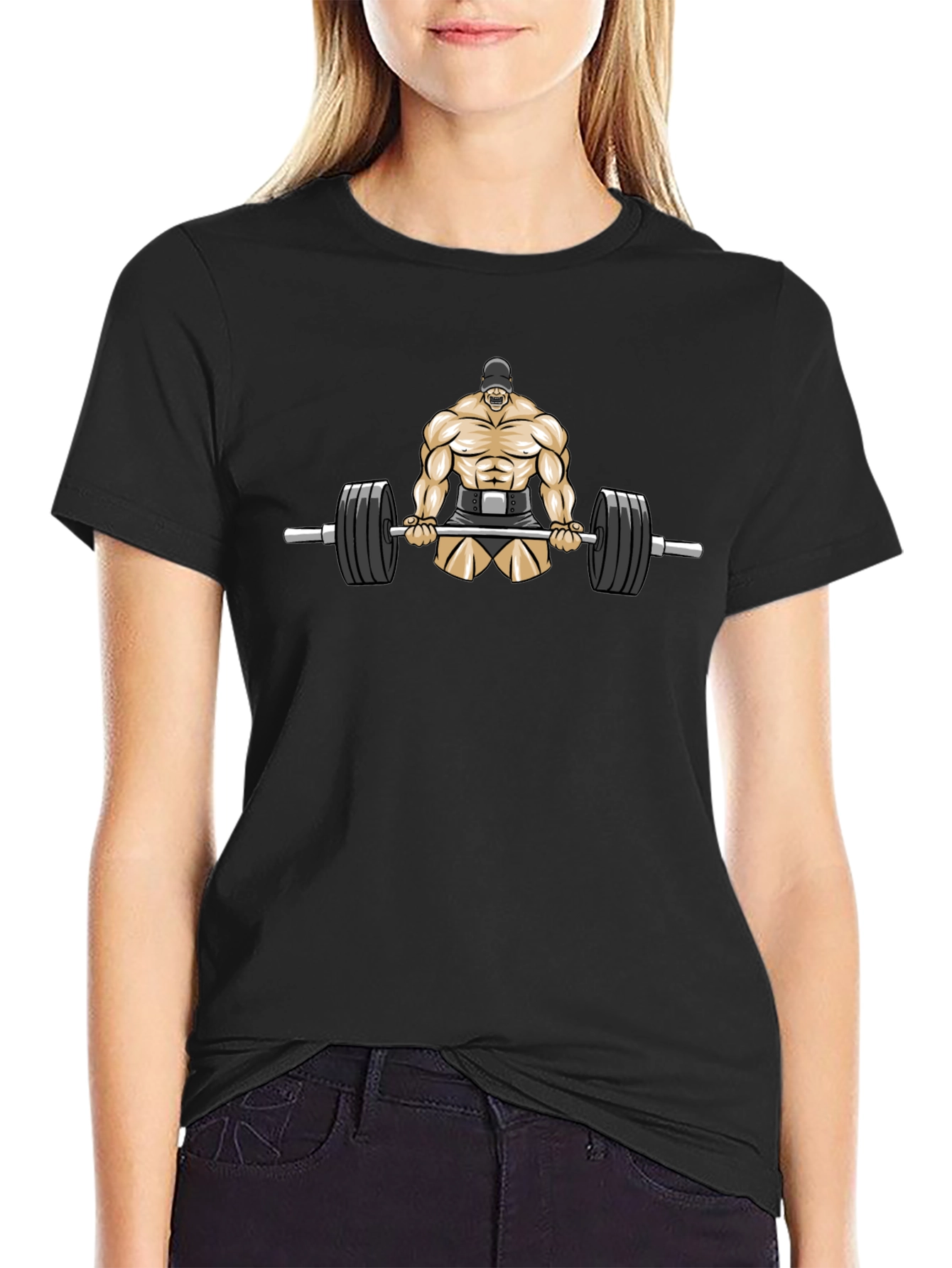 Weightlifter Graphic Tee - Black