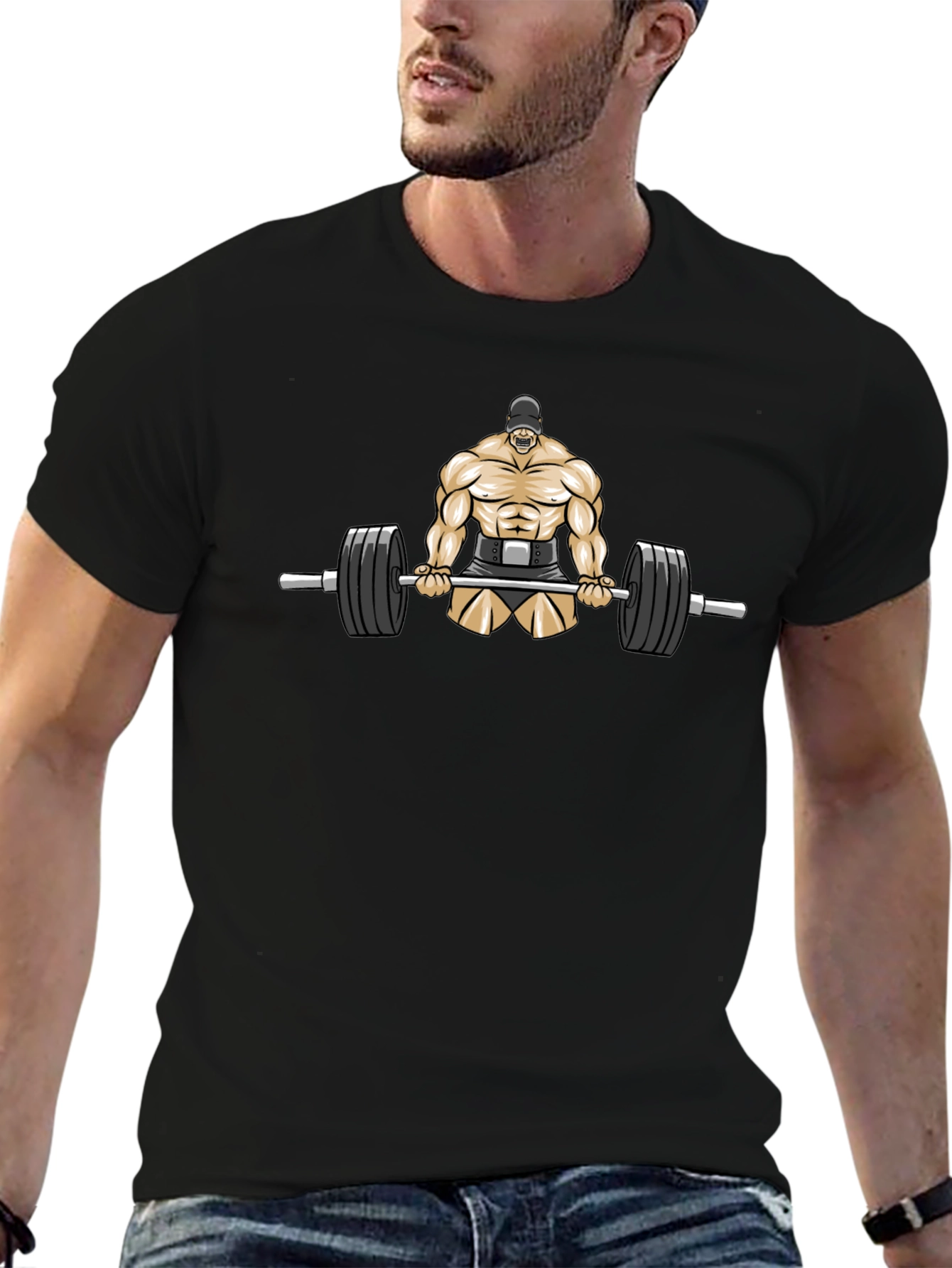 Weightlifter Graphic Tee - Black
