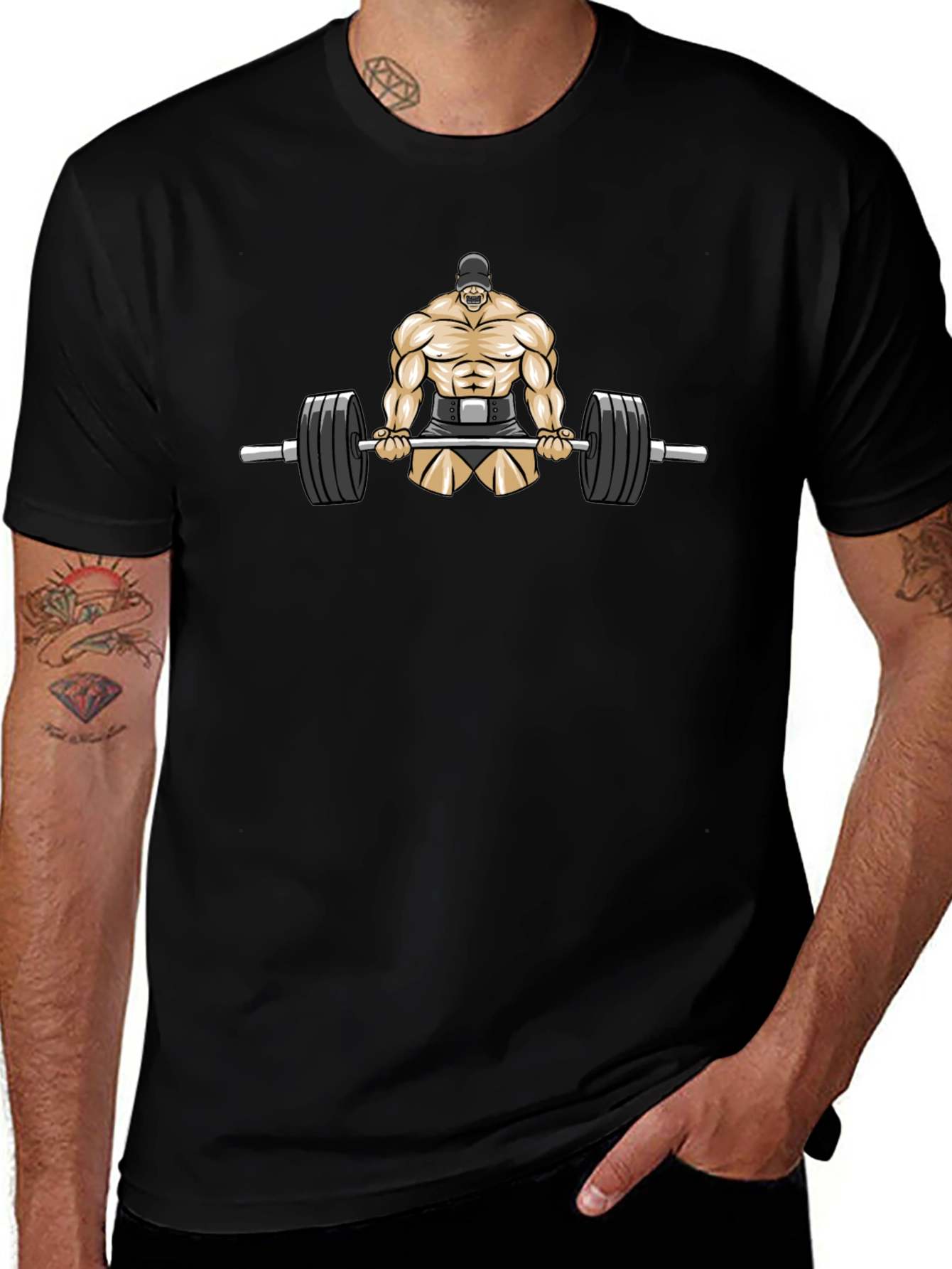 Weightlifter Graphic Tee - Black