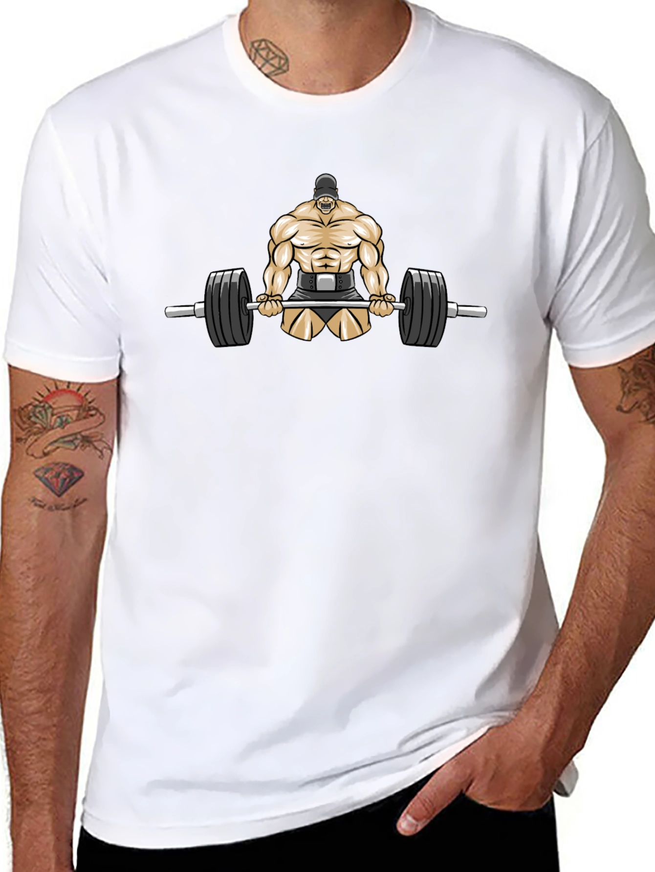 Weightlifter Graphic Tee - Black