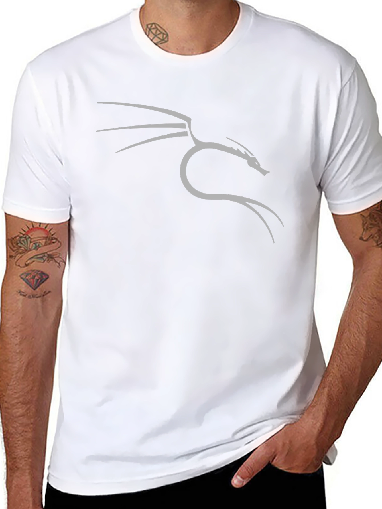 Kali Linux Dragon Logo Black T-Shirt
