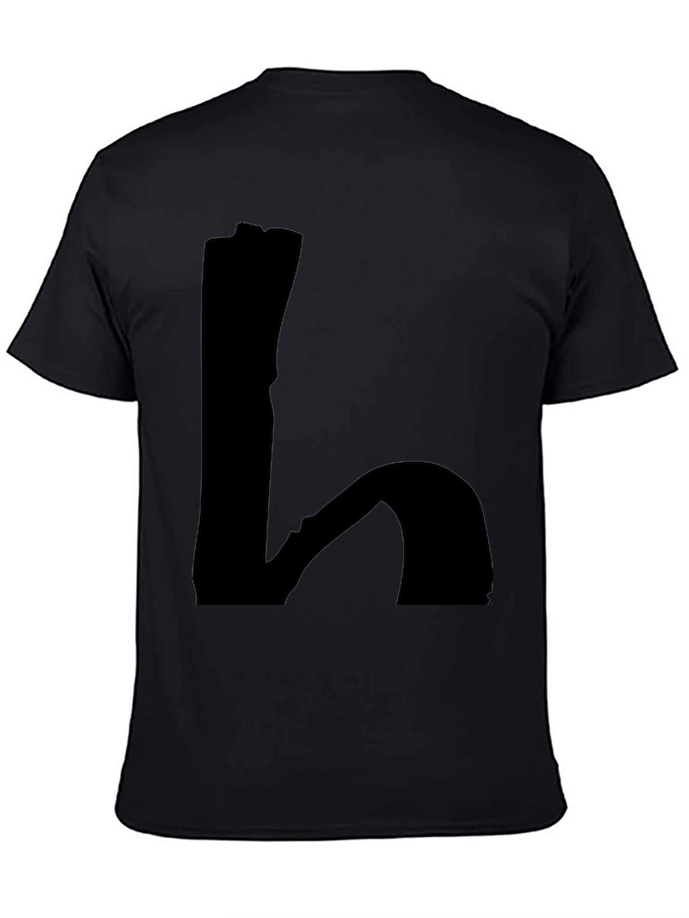 Mens Black Graphic Tee - Abstract Design