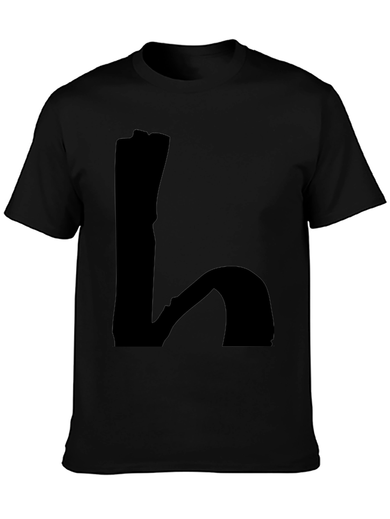 Mens Black Graphic Tee - Abstract Design