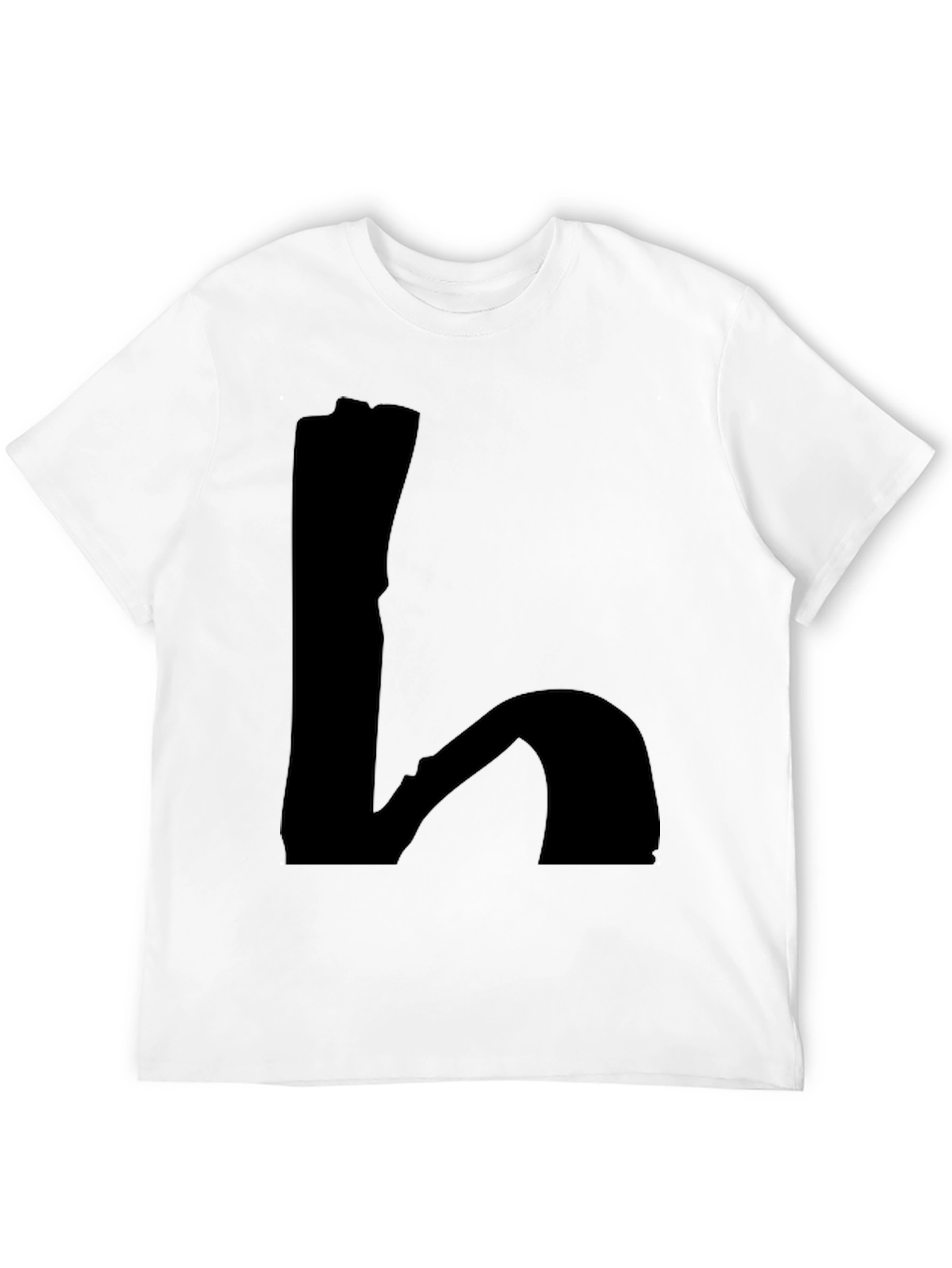 Mens Black Graphic Tee - Abstract Design