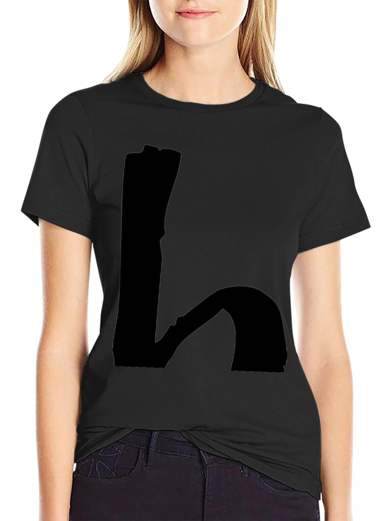 Mens Black Graphic Tee - Abstract Design