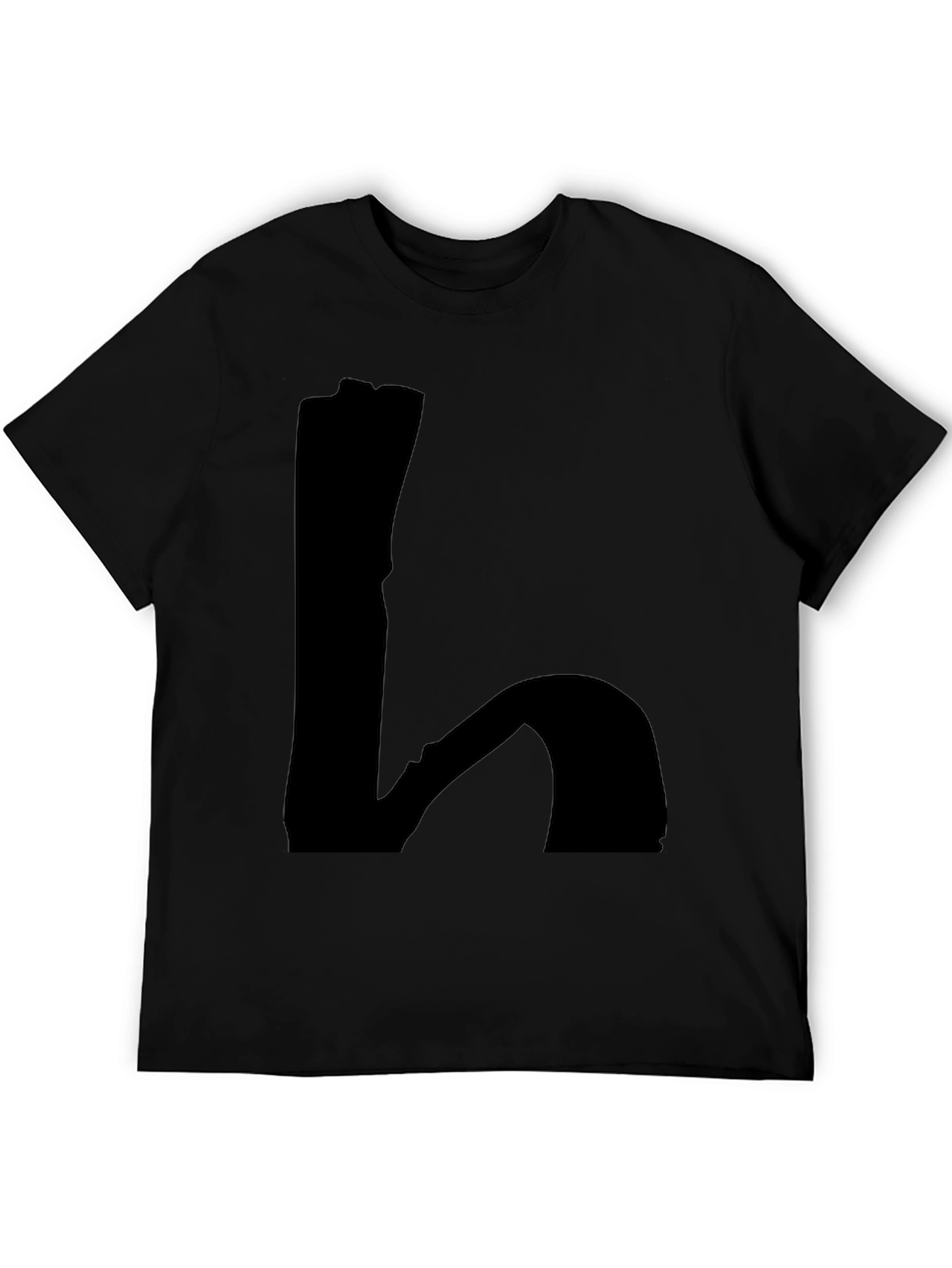 Mens Black Graphic Tee - Abstract Design