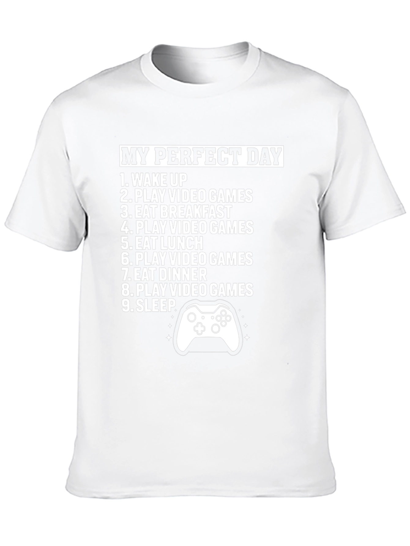 Gamers Perfect Day T-Shirt: Eat Game Sleep Repeat