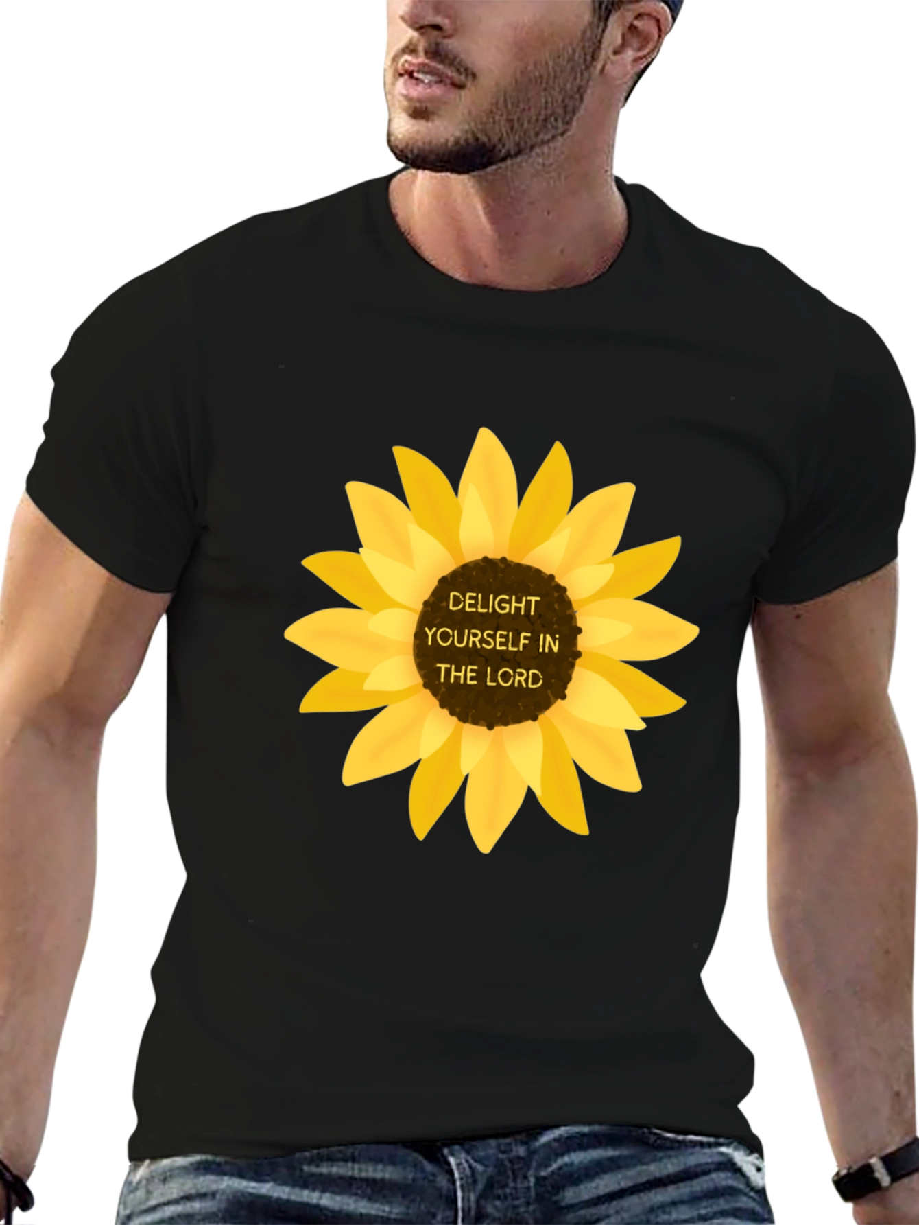 Delight Yourself in the Lord Sunflower Tee