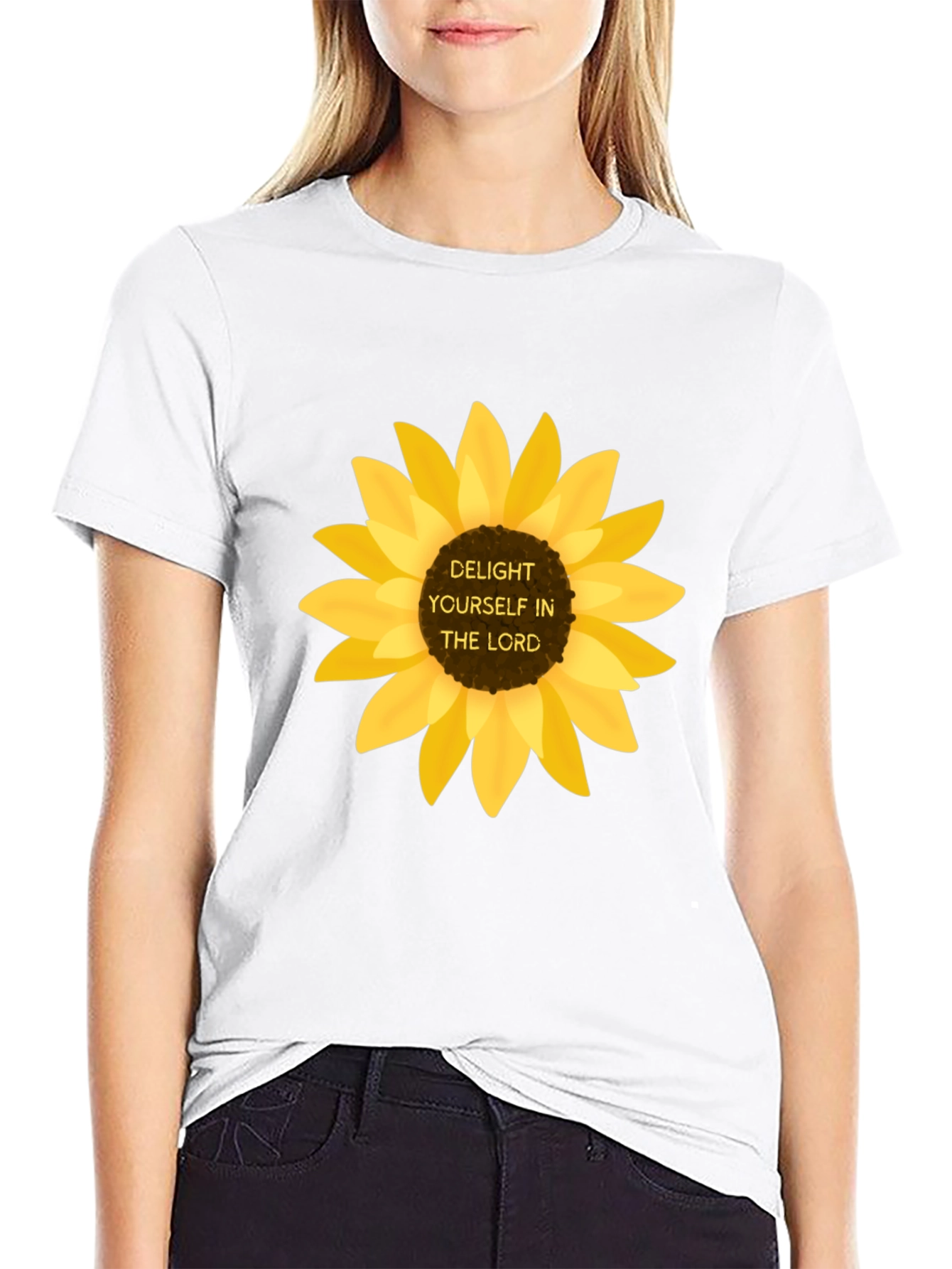 Delight Yourself in the Lord Sunflower Tee