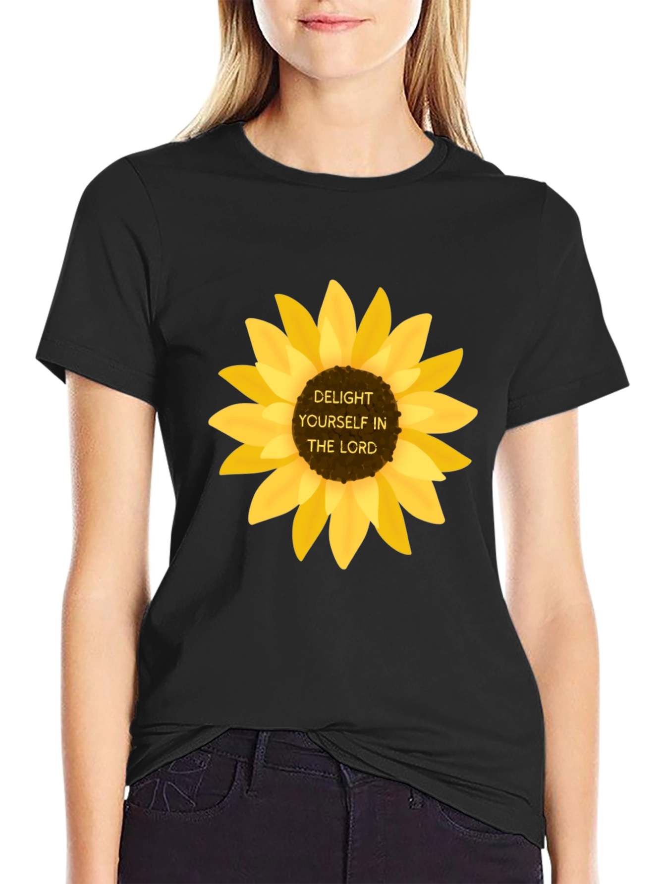 Delight Yourself in the Lord Sunflower Tee