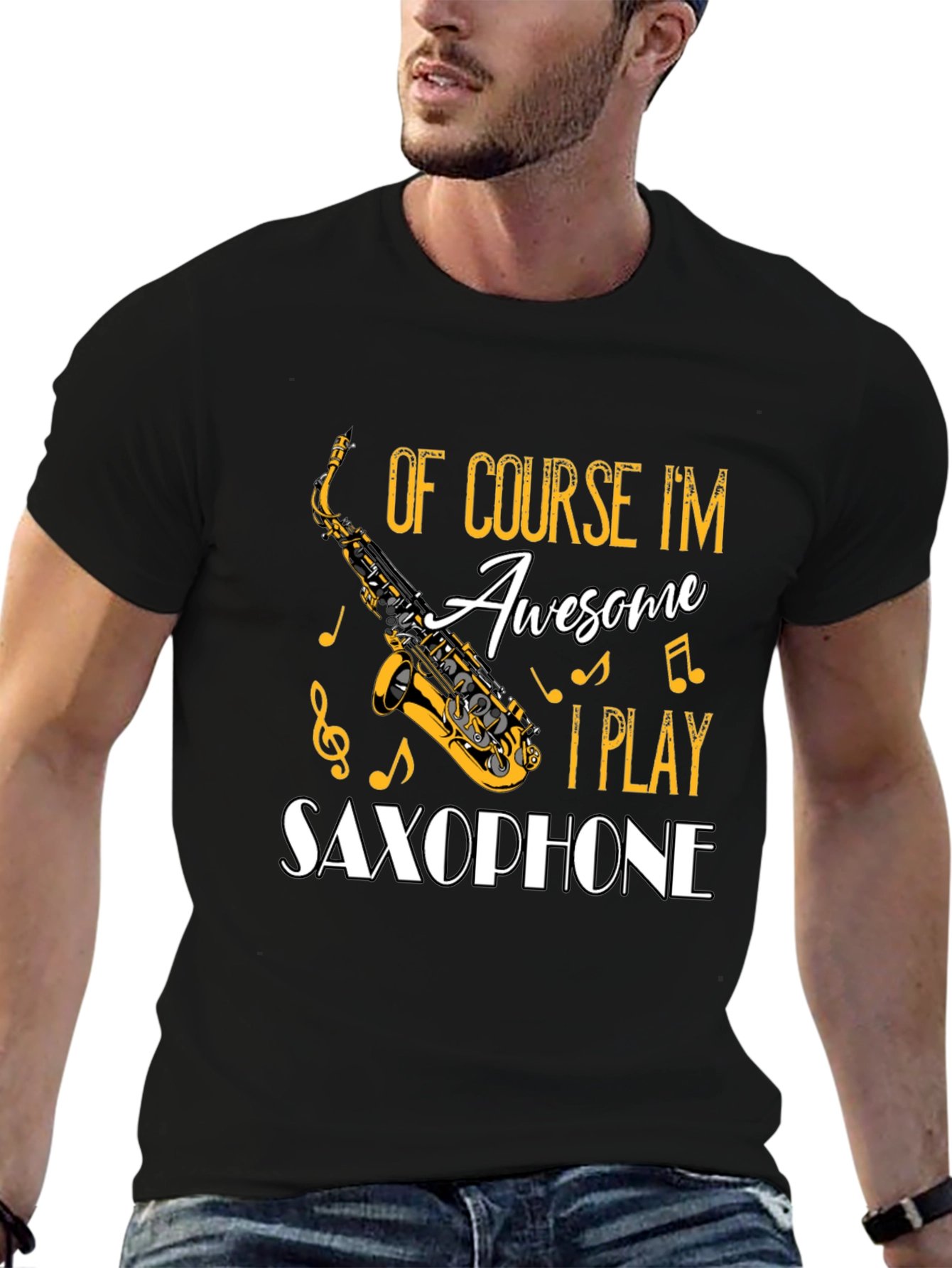 Saxophone Player Graphic T-Shirt - Awesome Musician Tee