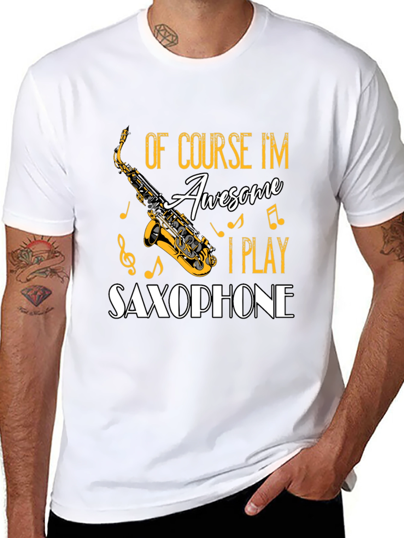 Saxophone Player Graphic T-Shirt - Awesome Musician Tee