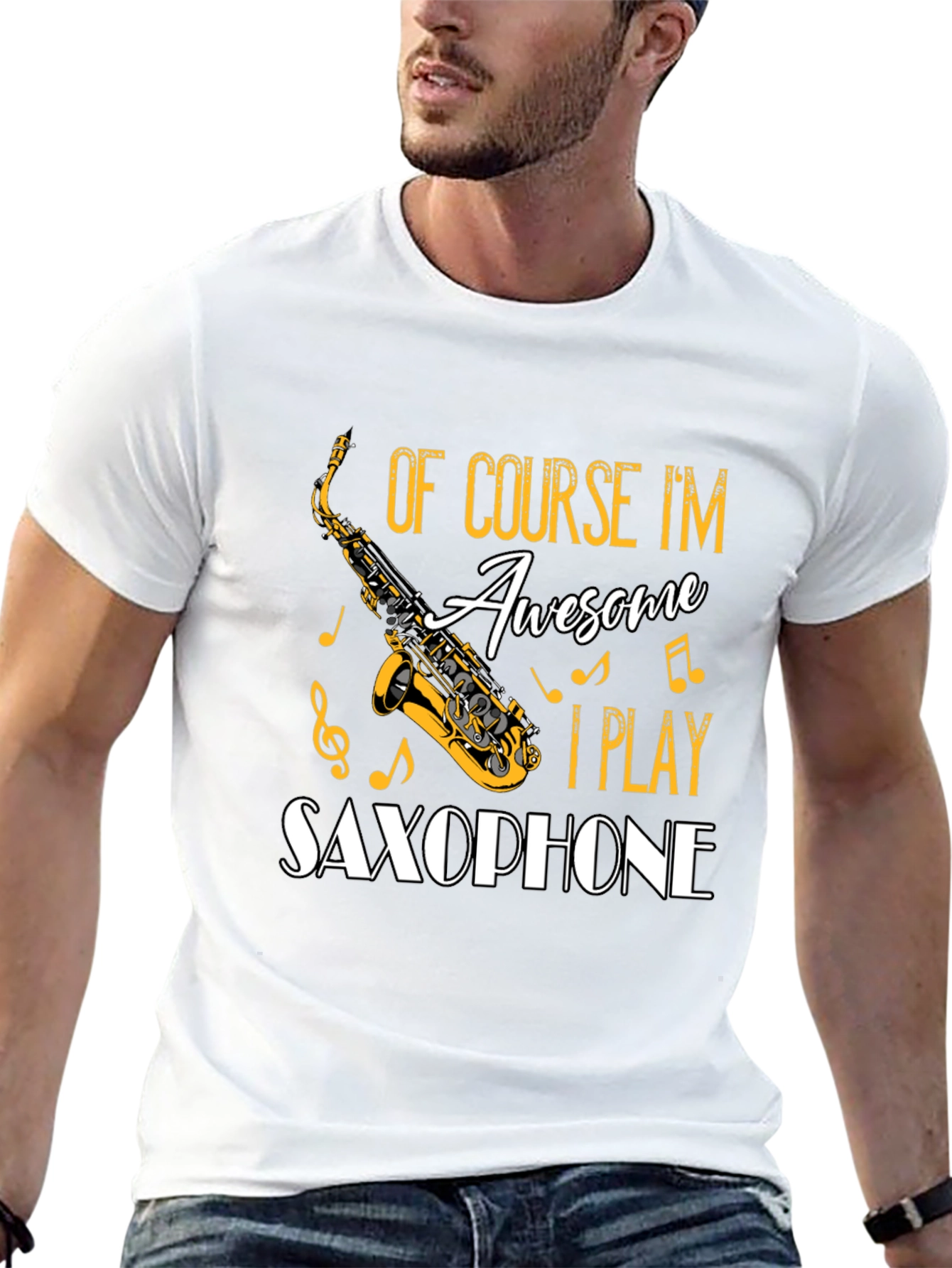 Saxophone Player Graphic T-Shirt - Awesome Musician Tee