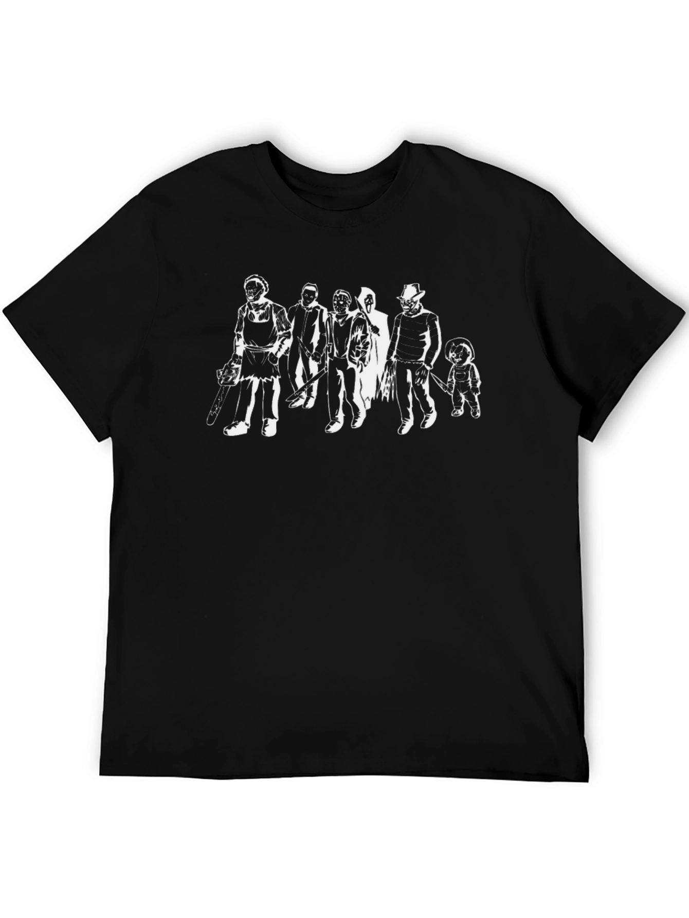 Horror Movie Character T-Shirt - Black
