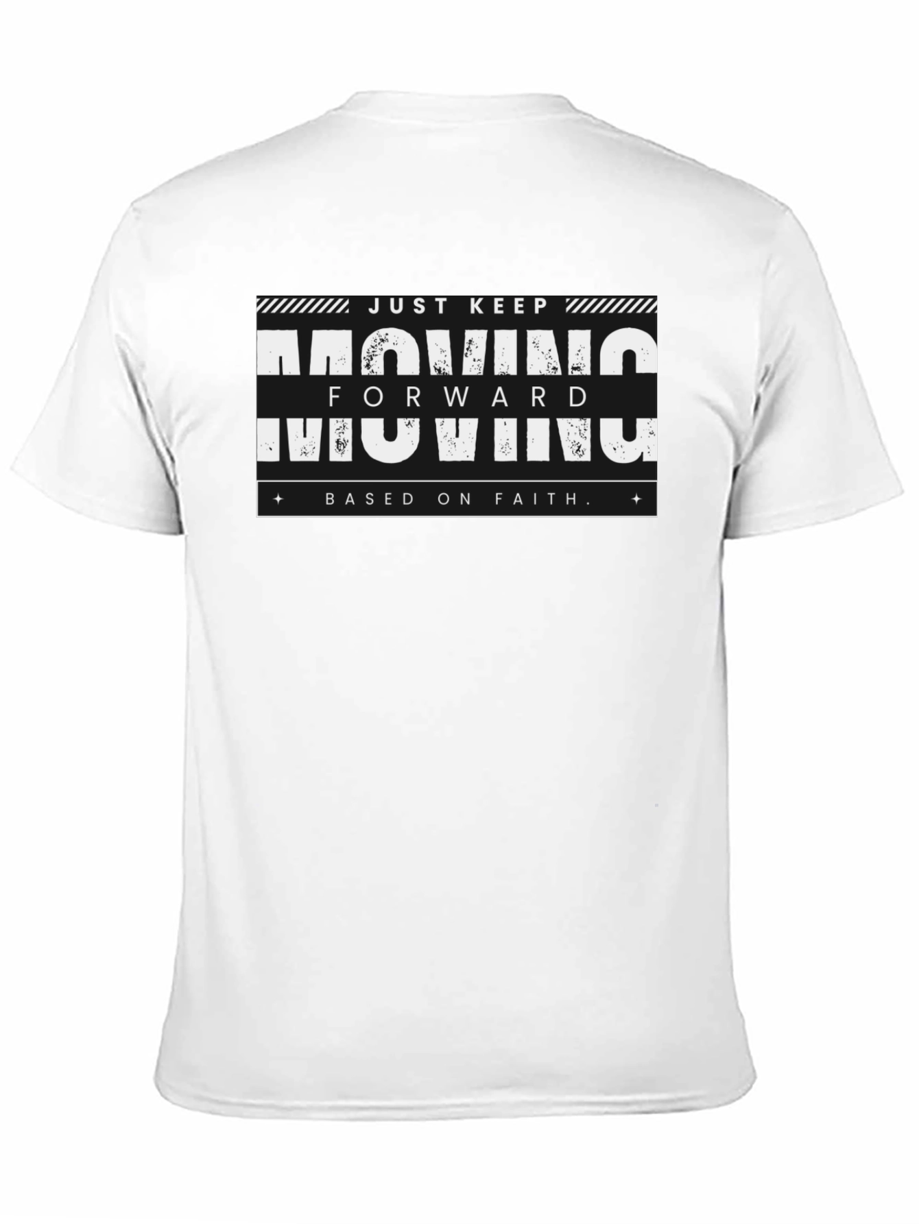 Just Keep Moving Forward Black Graphic Tee