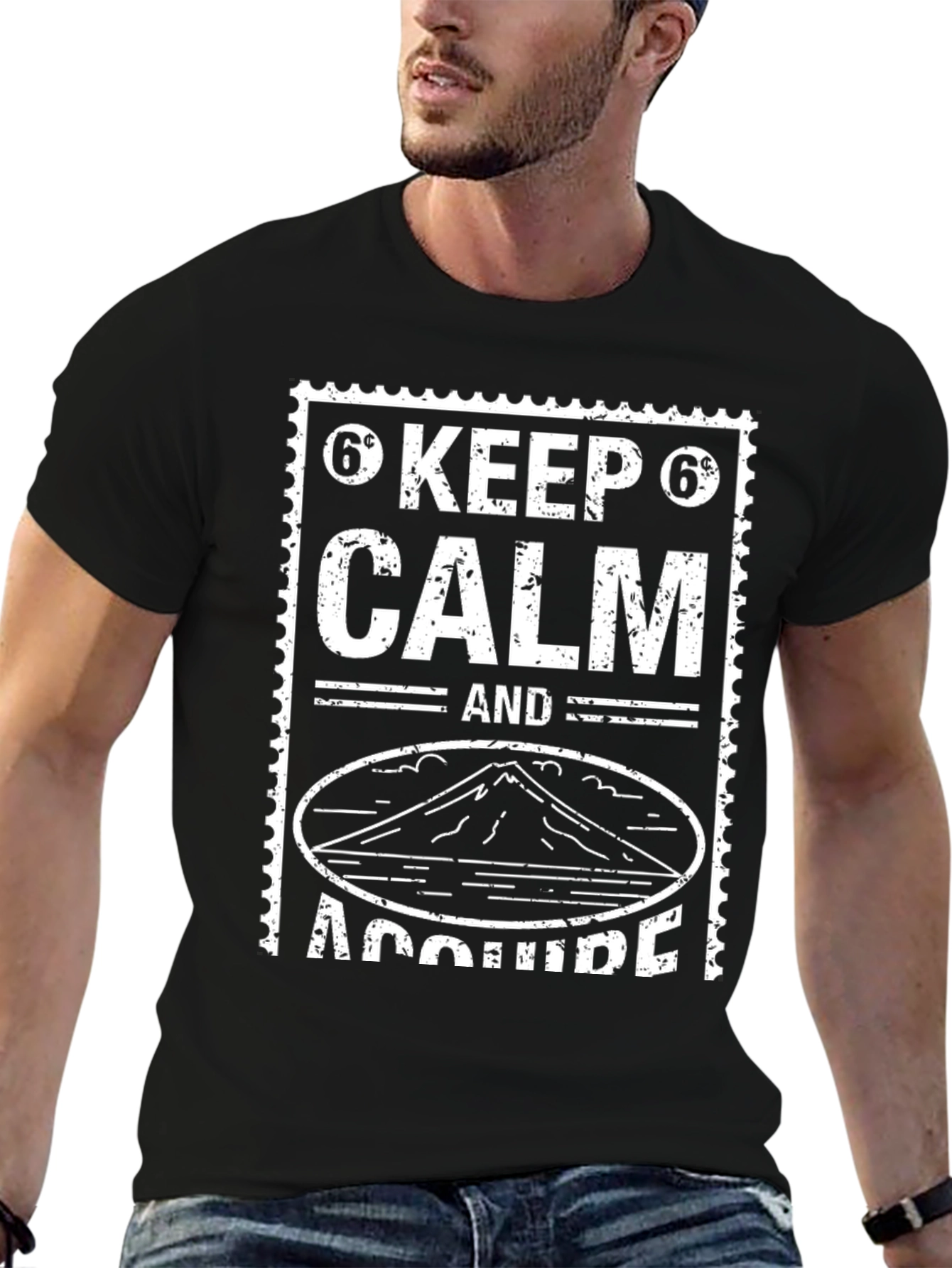 Keep Calm & Acquire Black Graphic Tee