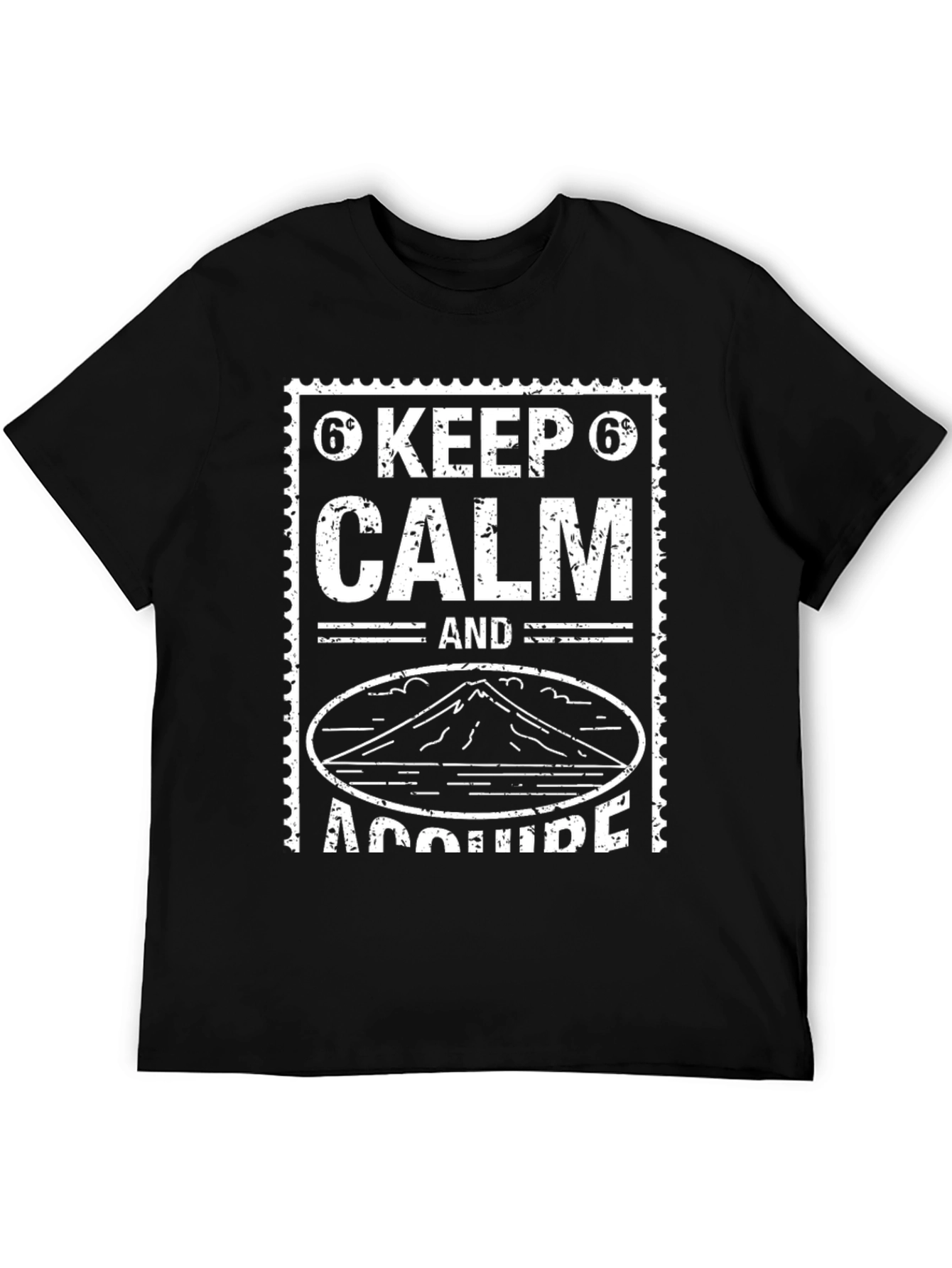 Keep Calm & Acquire Black Graphic Tee