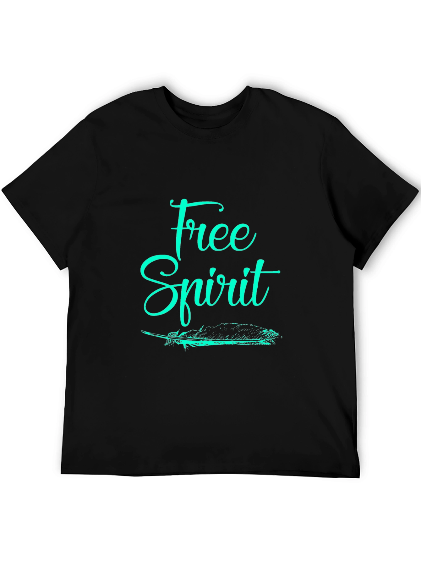 Free Spirit Graphic Tee - Black Cotton T-Shirt