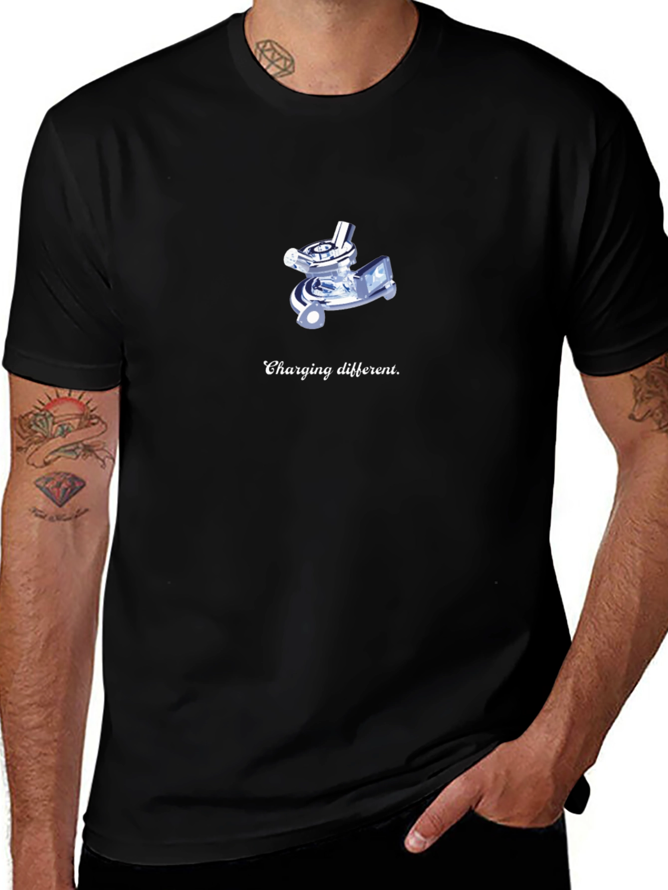 Charging Different Black T-Shirt