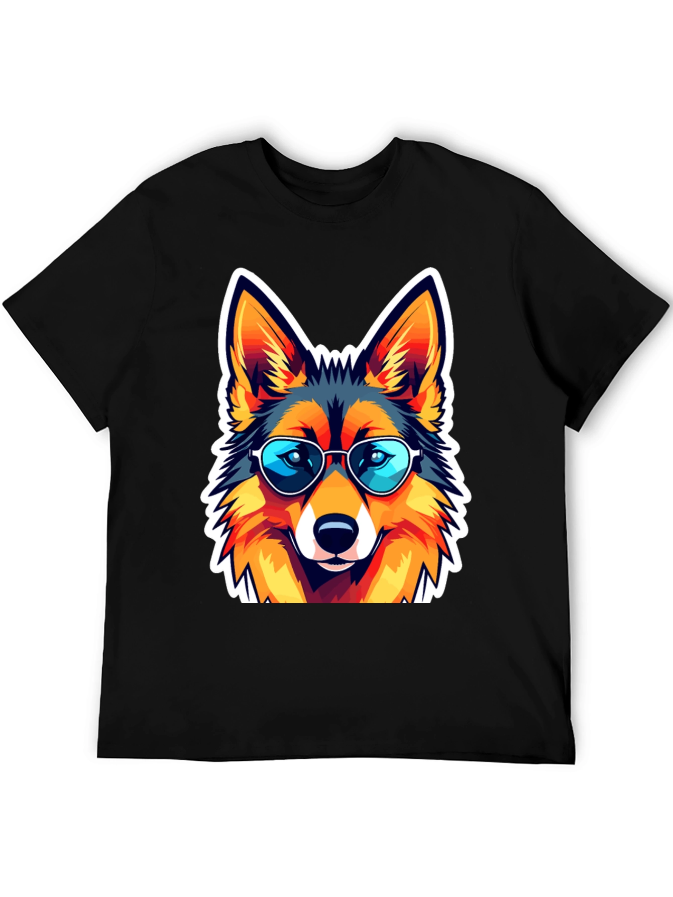 Cool Fox Graphic Tee - Unisex Black T-Shirt