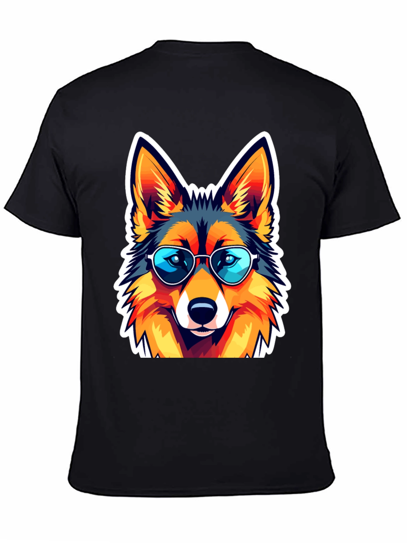 Cool Fox Graphic Tee - Unisex Black T-Shirt