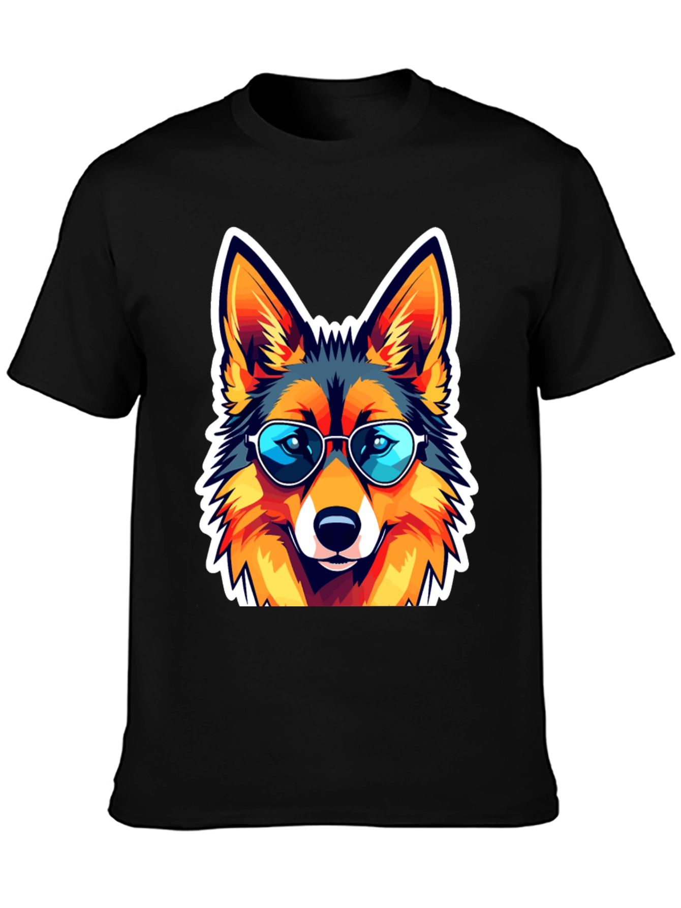 Cool Fox Graphic Tee - Unisex Black T-Shirt