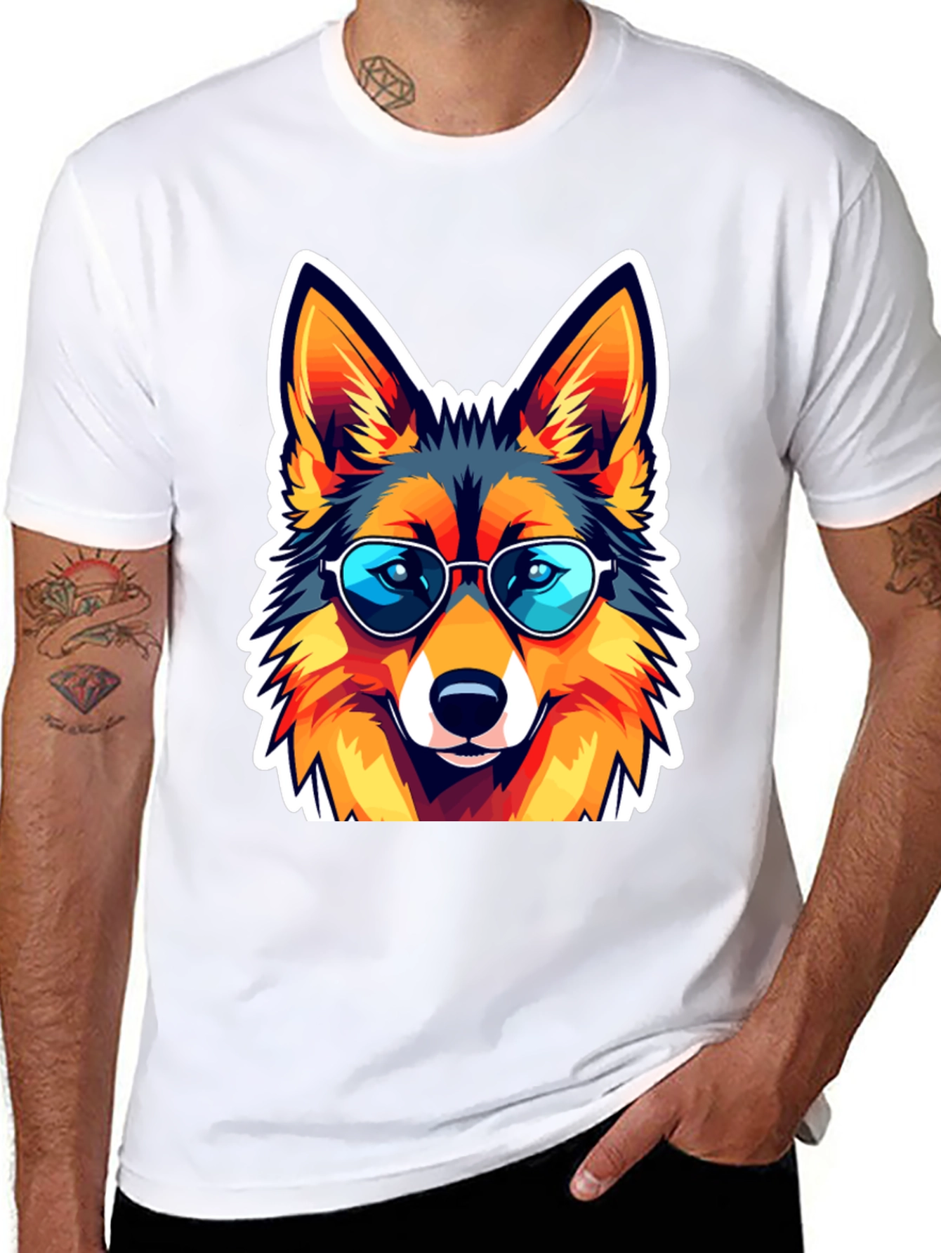 Cool Fox Graphic Tee - Unisex Black T-Shirt