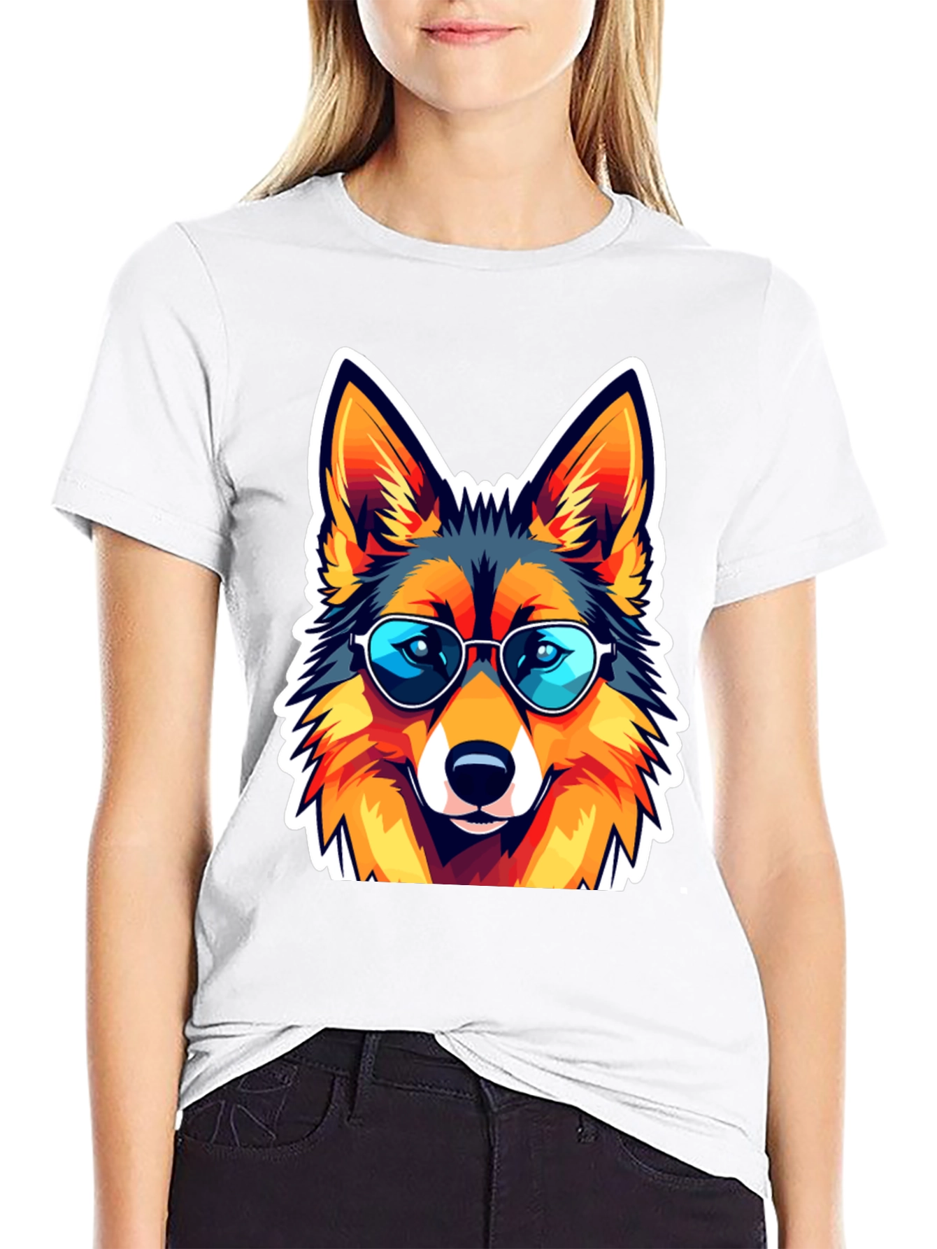 Cool Fox Graphic Tee - Unisex Black T-Shirt