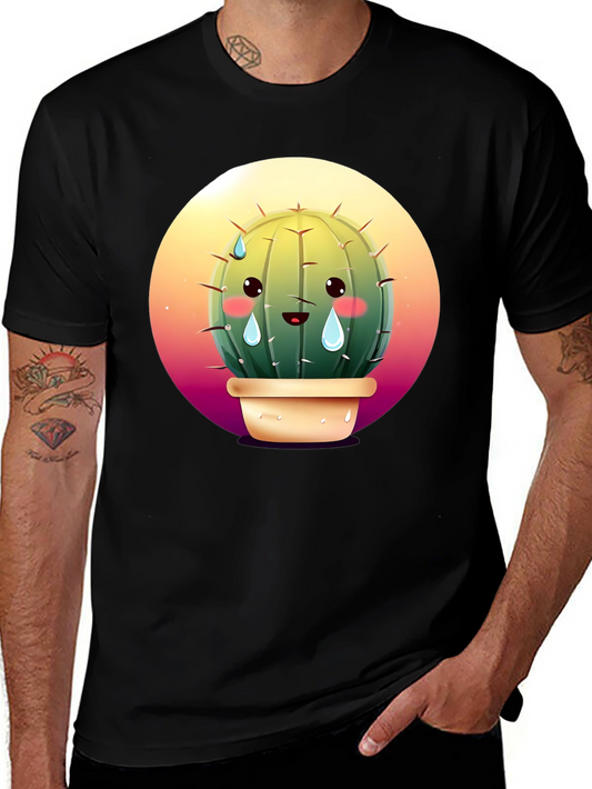 Sad Cactus Graphic Tee - Soft Cotton Blend