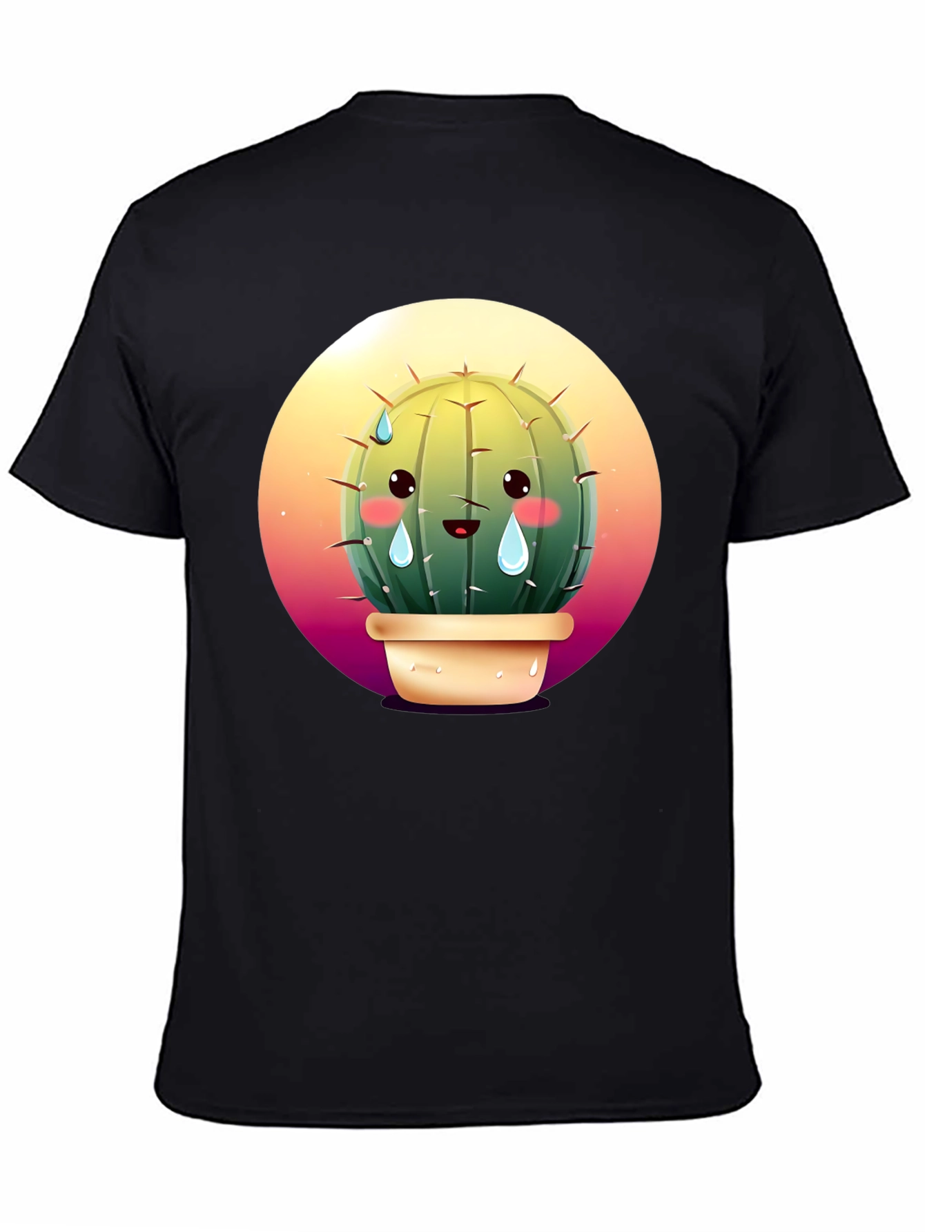 Sad Cactus Graphic Tee - Soft Cotton Blend