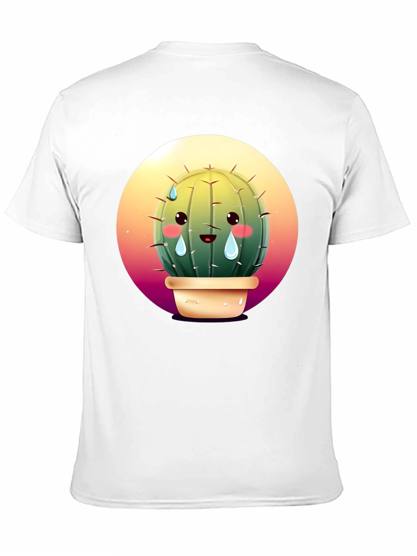 Sad Cactus Graphic Tee - Soft Cotton Blend