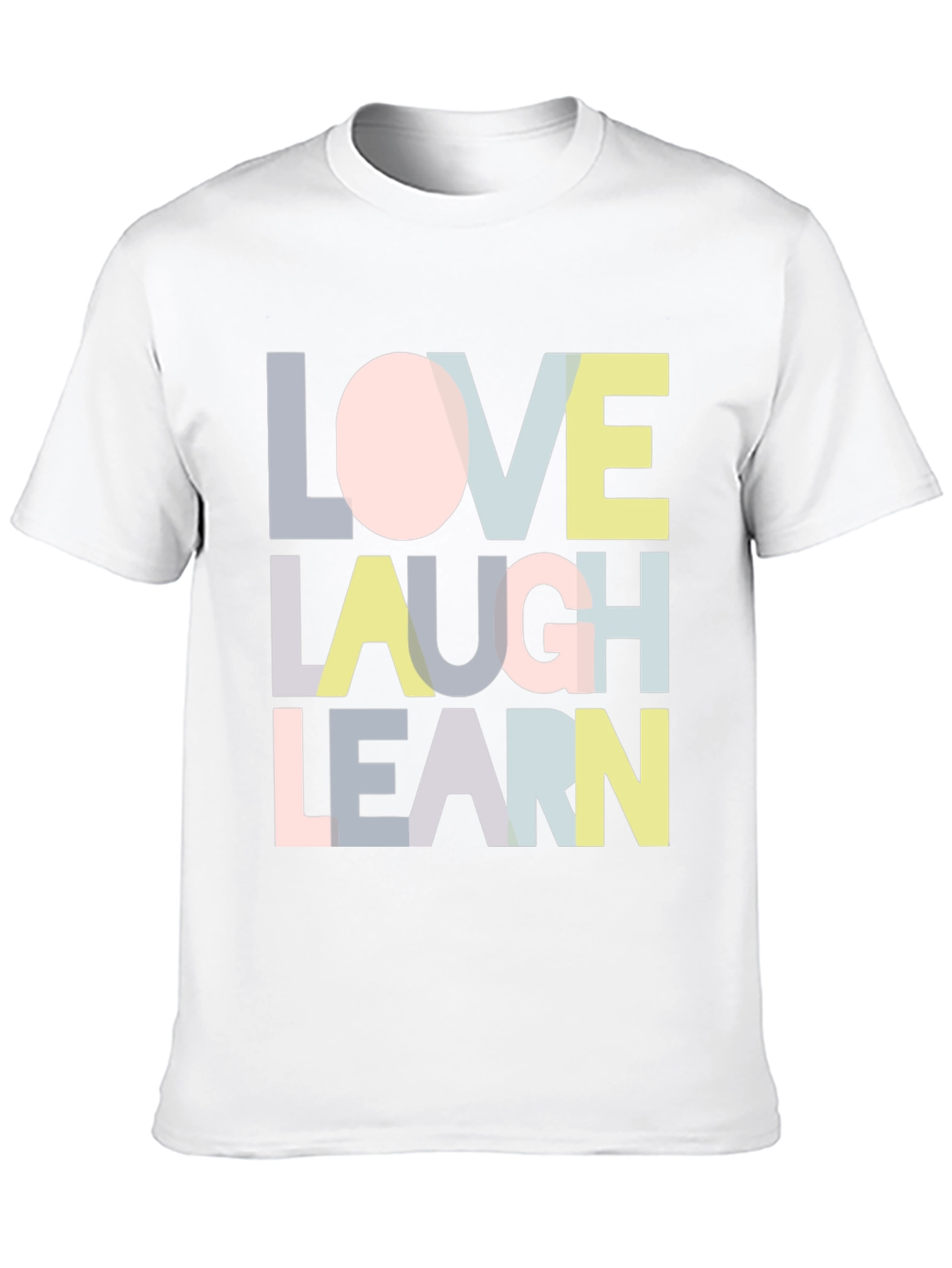 Love Laugh Learn Graphic T-Shirt - Black
