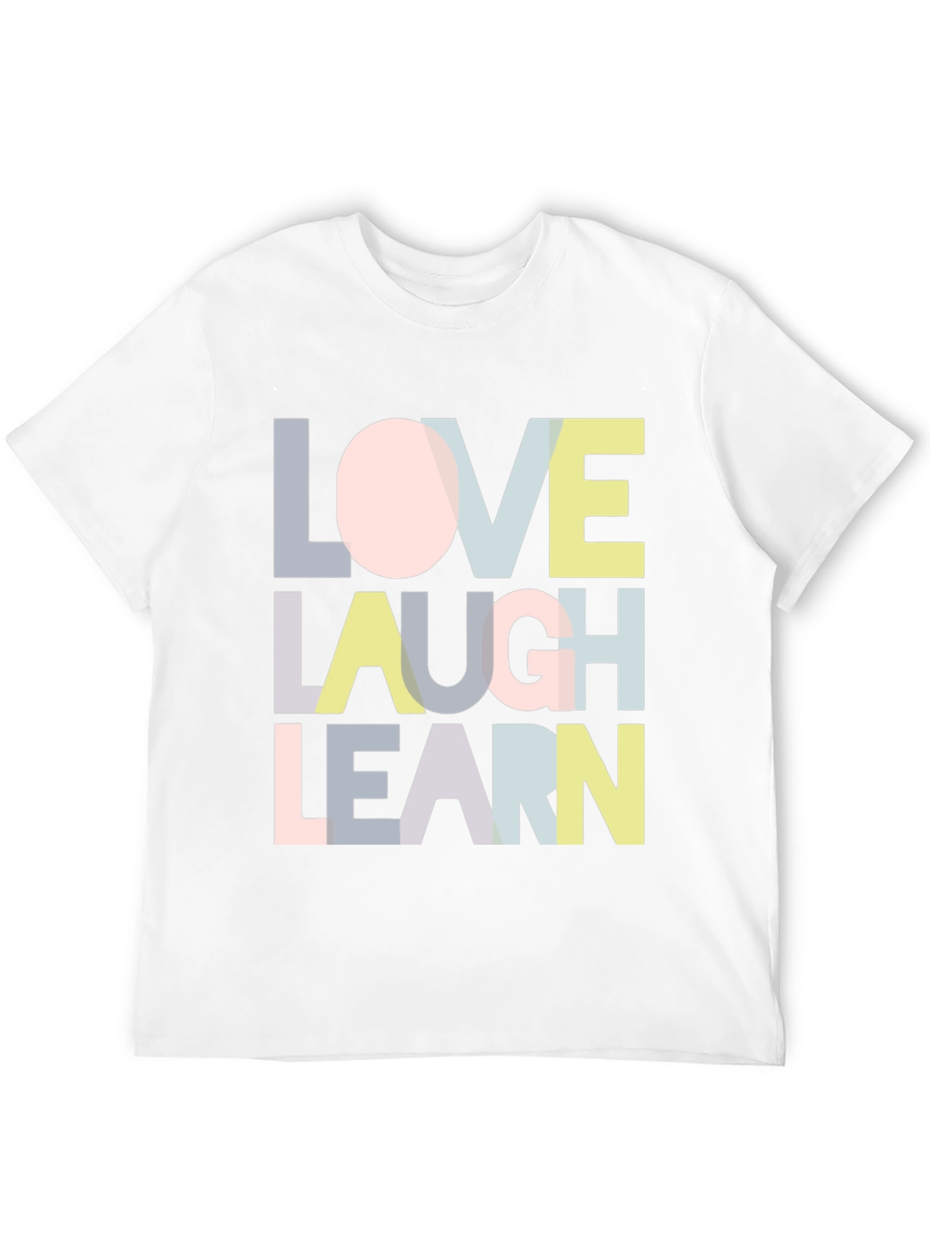 Love Laugh Learn Graphic T-Shirt - Black