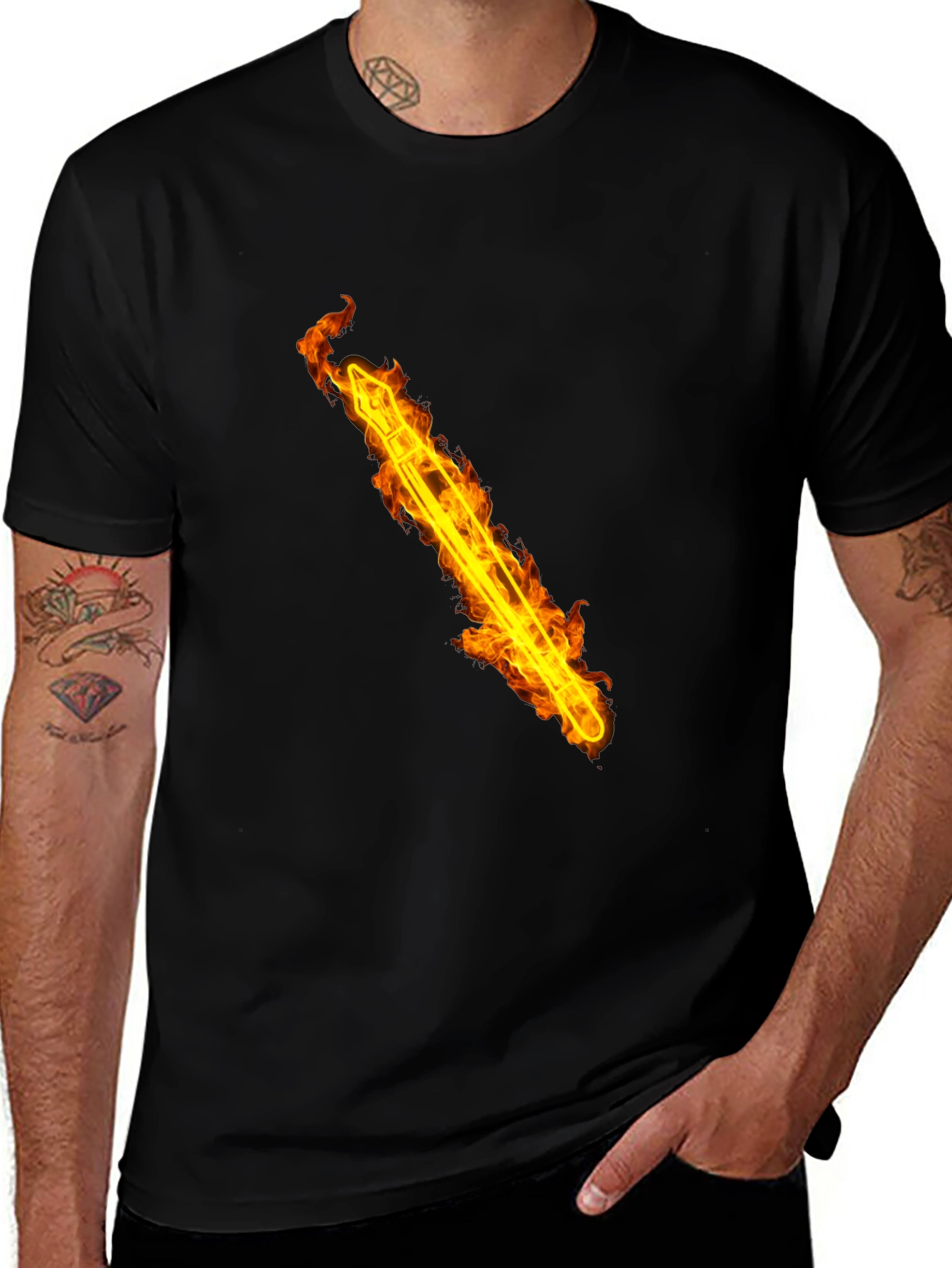 Fiery Arrow T-Shirt - Bold Graphic Tee
