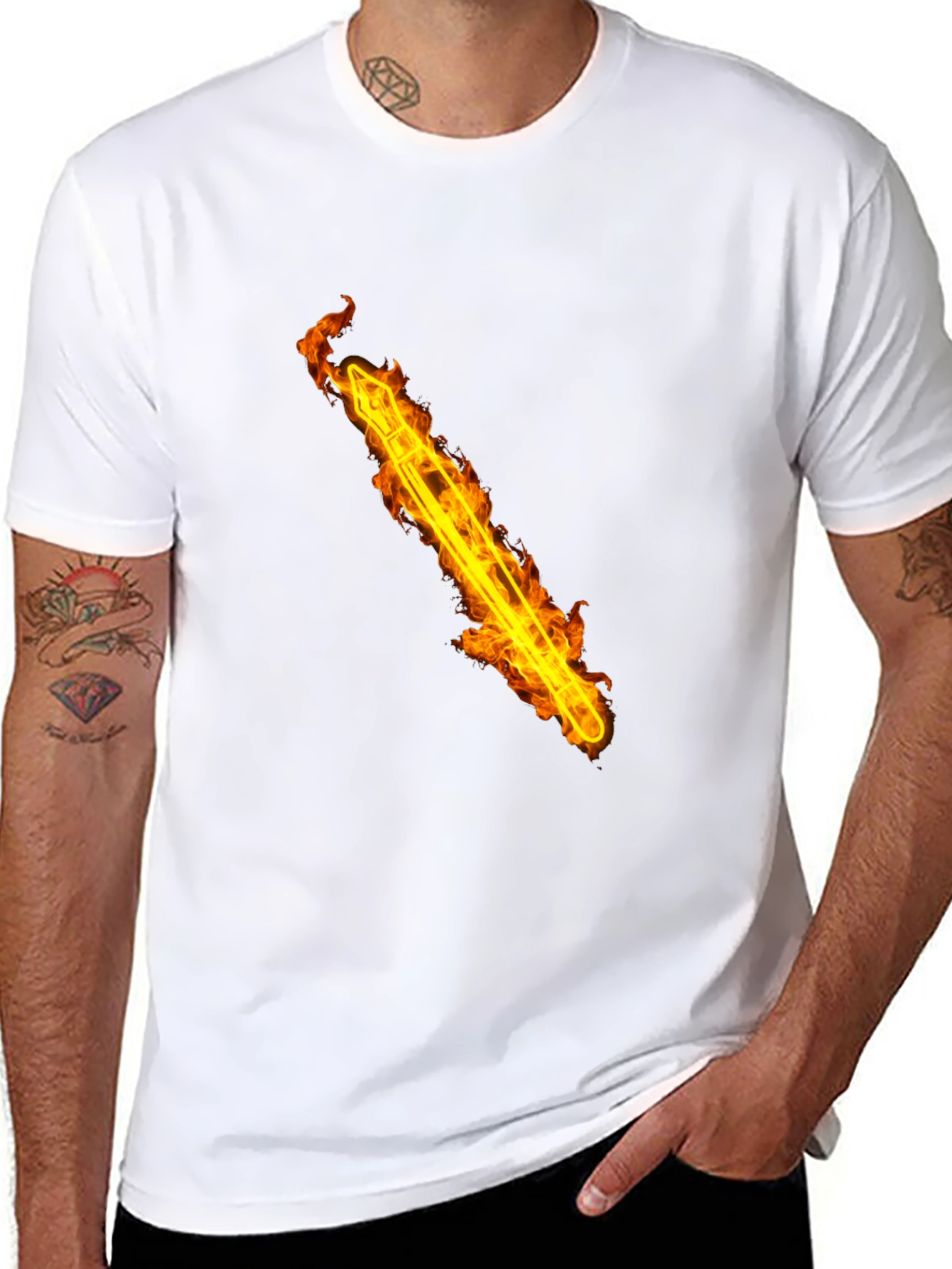 Fiery Arrow T-Shirt - Bold Graphic Tee