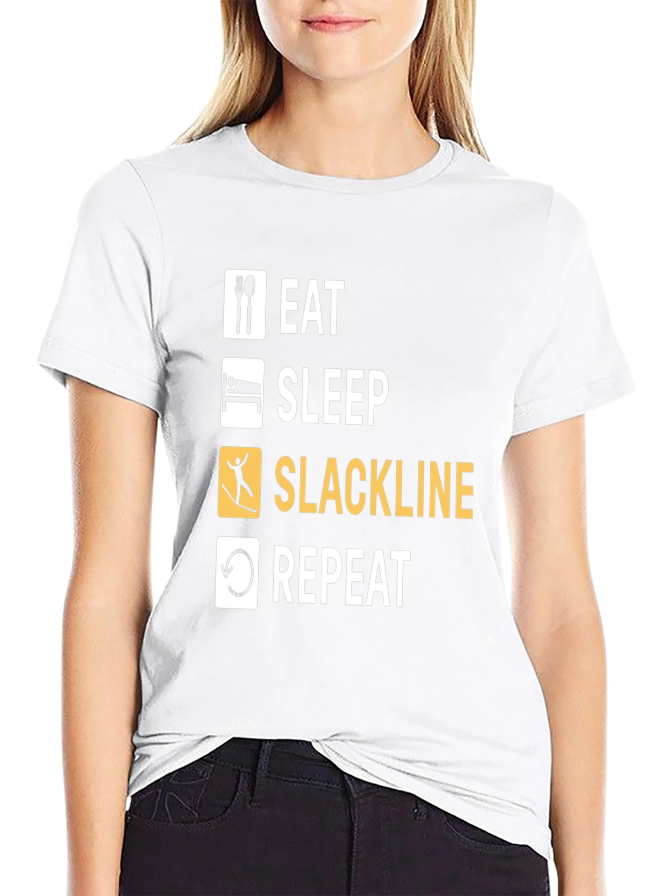 Eat Sleep Slackline Repeat T-Shirt