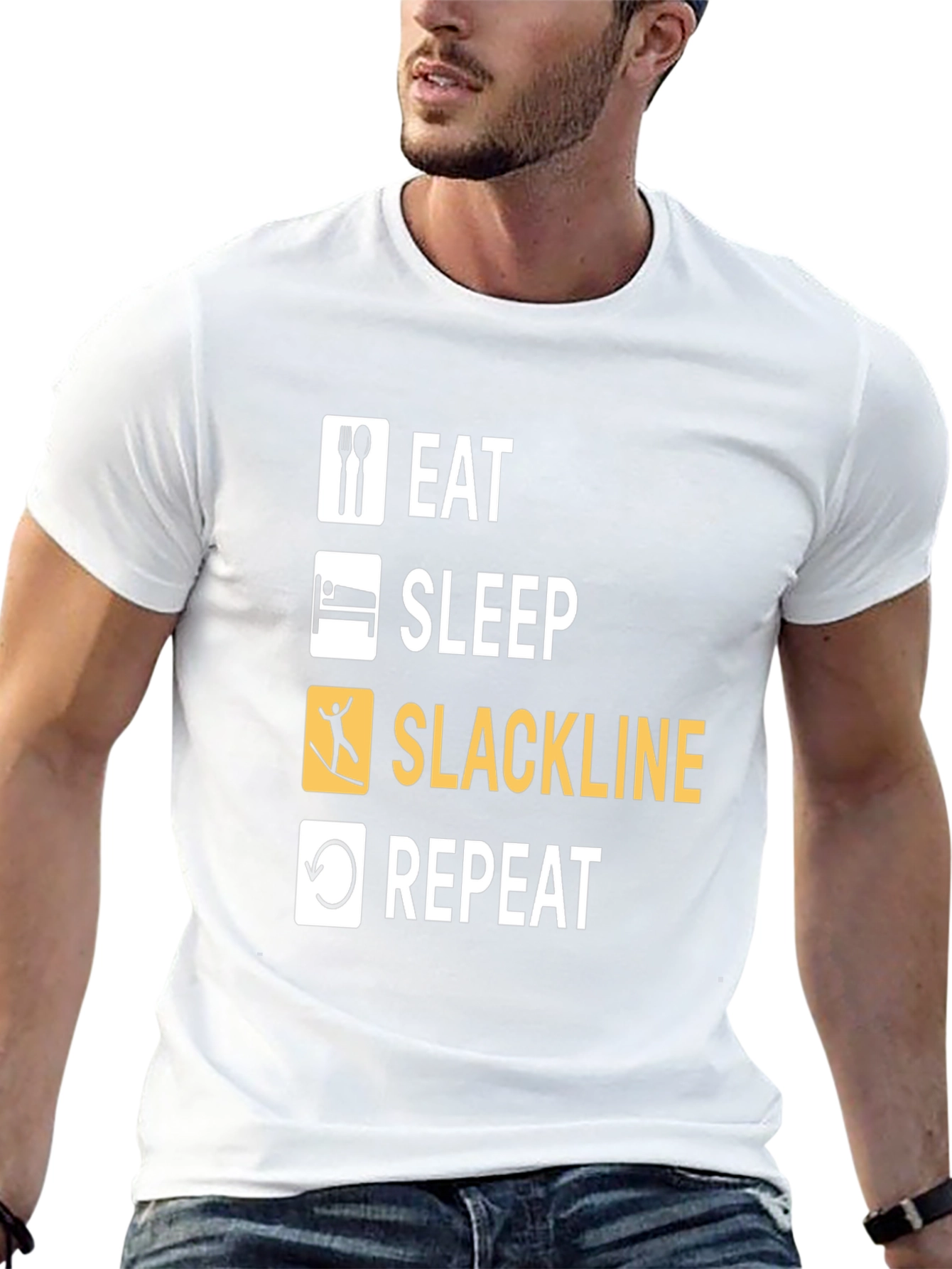 Eat Sleep Slackline Repeat T-Shirt