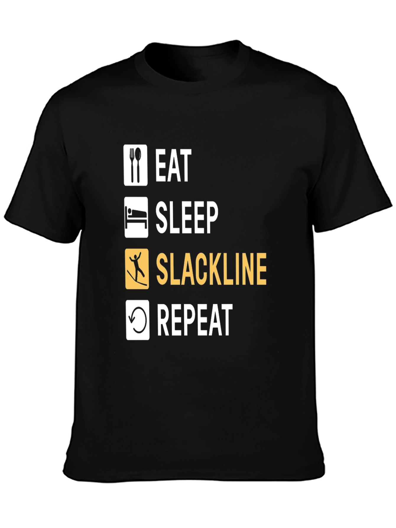 Eat Sleep Slackline Repeat T-Shirt
