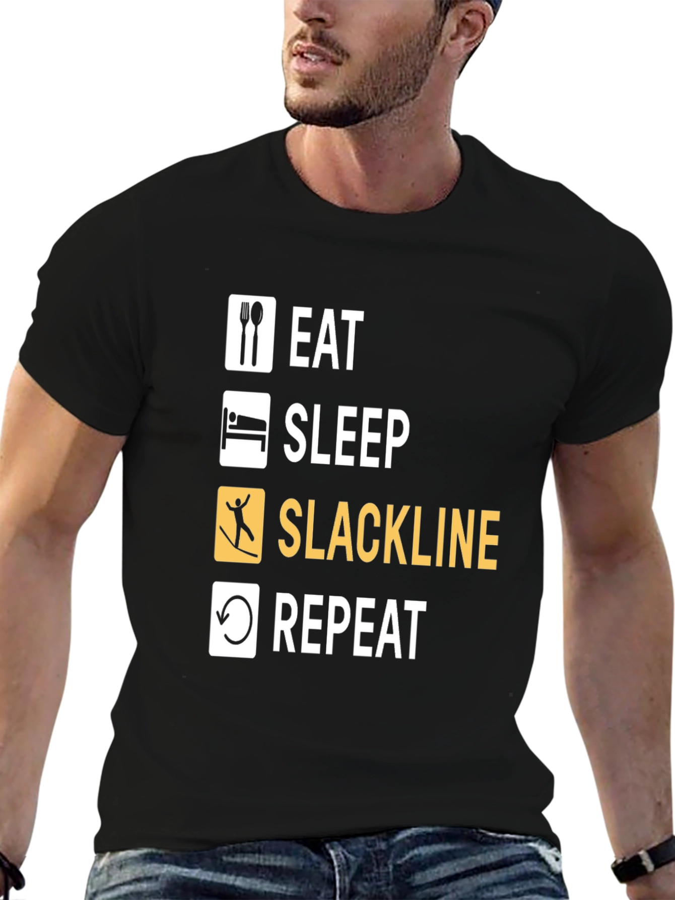 Eat Sleep Slackline Repeat T-Shirt