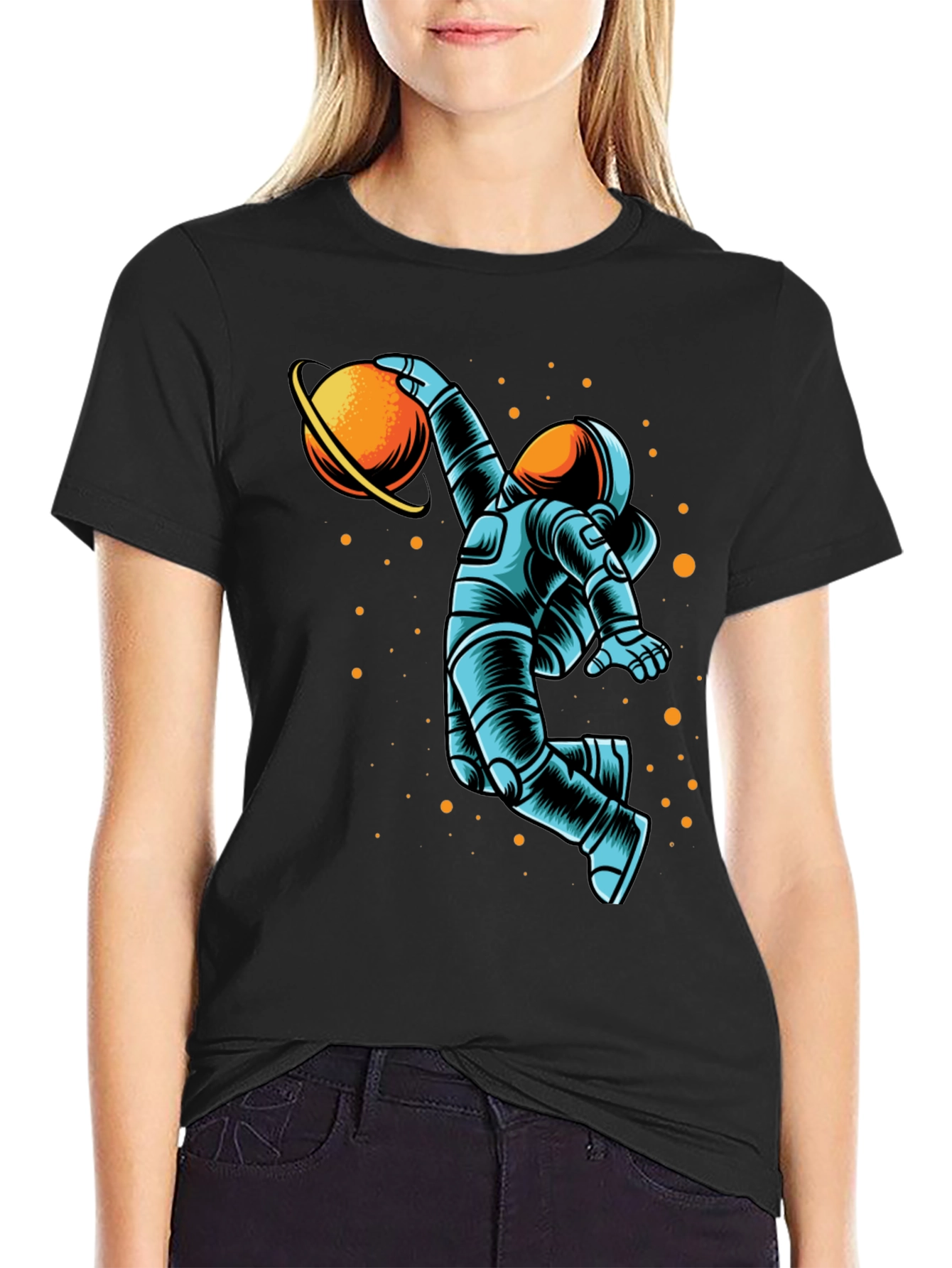 Astronaut Planet Dunk Graphic T-Shirt