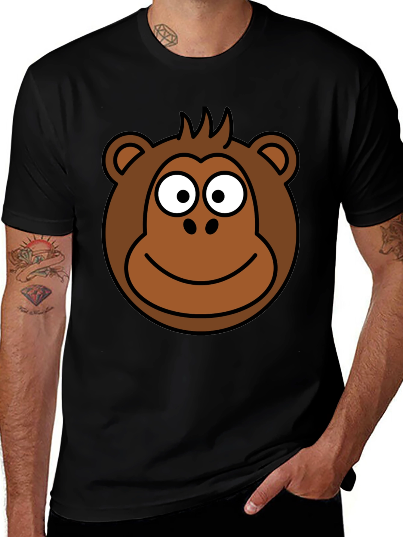 Monkey Graphic Tee - Black T-Shirt
