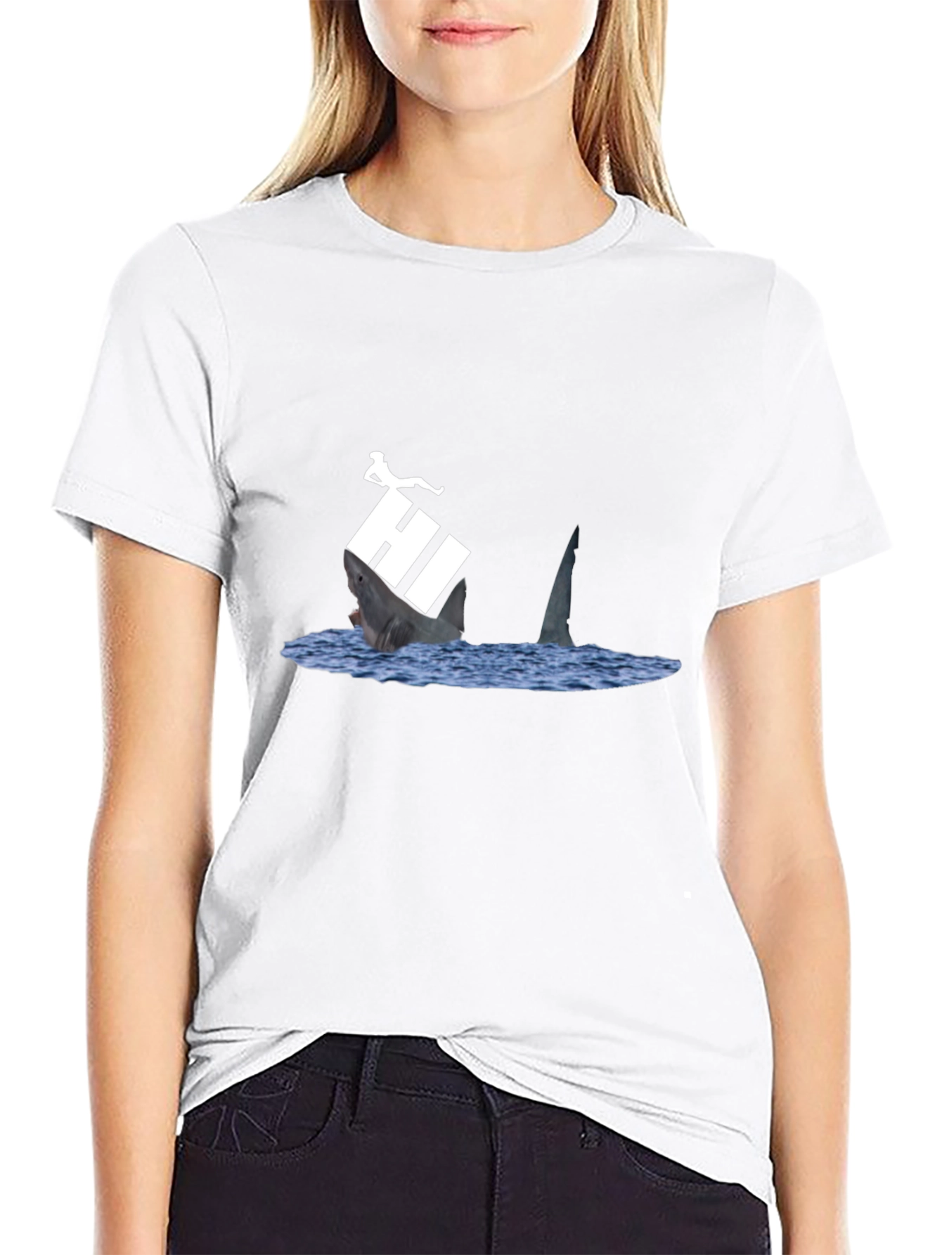 Shark HI T-Shirt - Funny Graphic Tee
