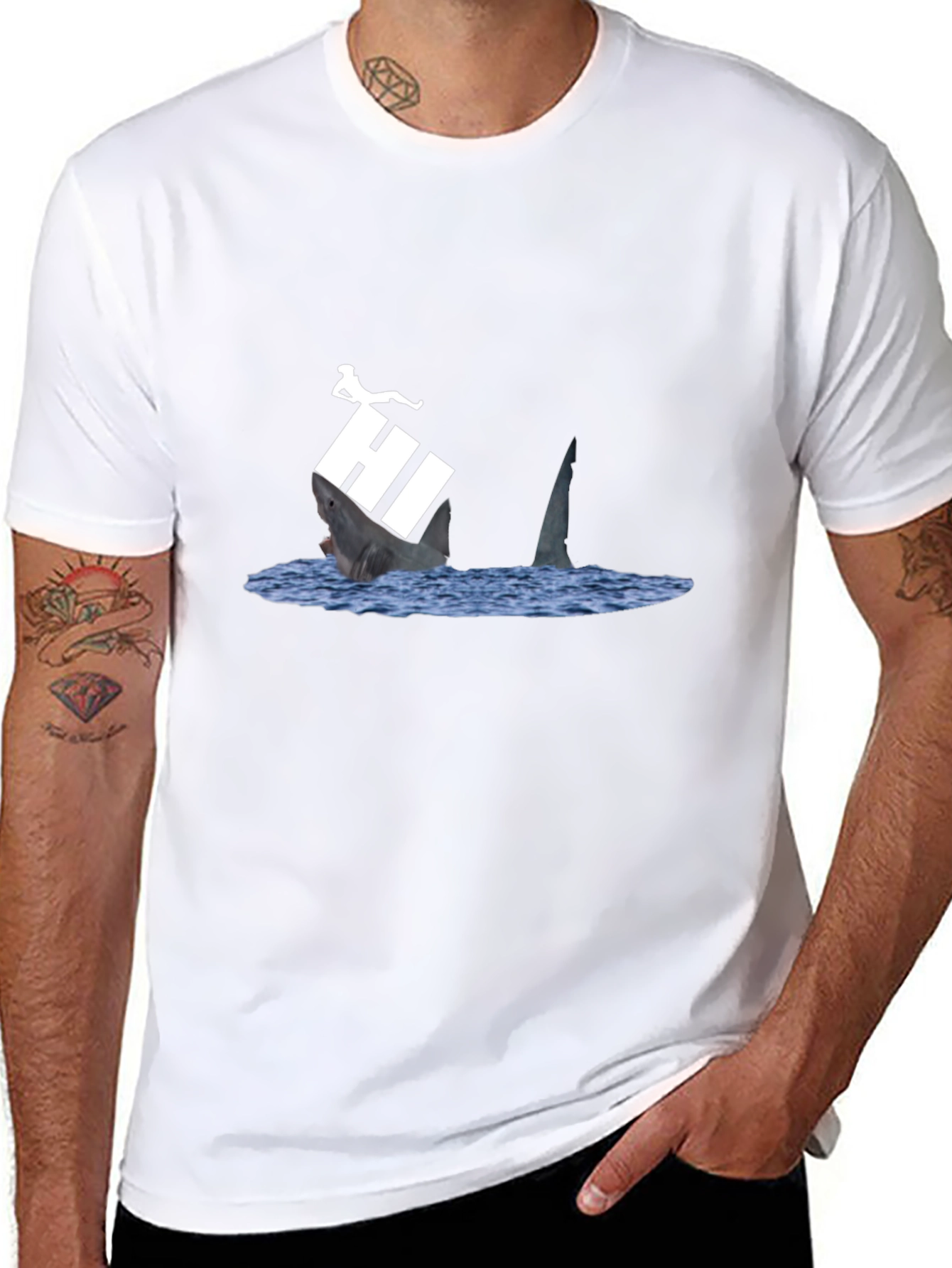 Shark HI T-Shirt - Funny Graphic Tee