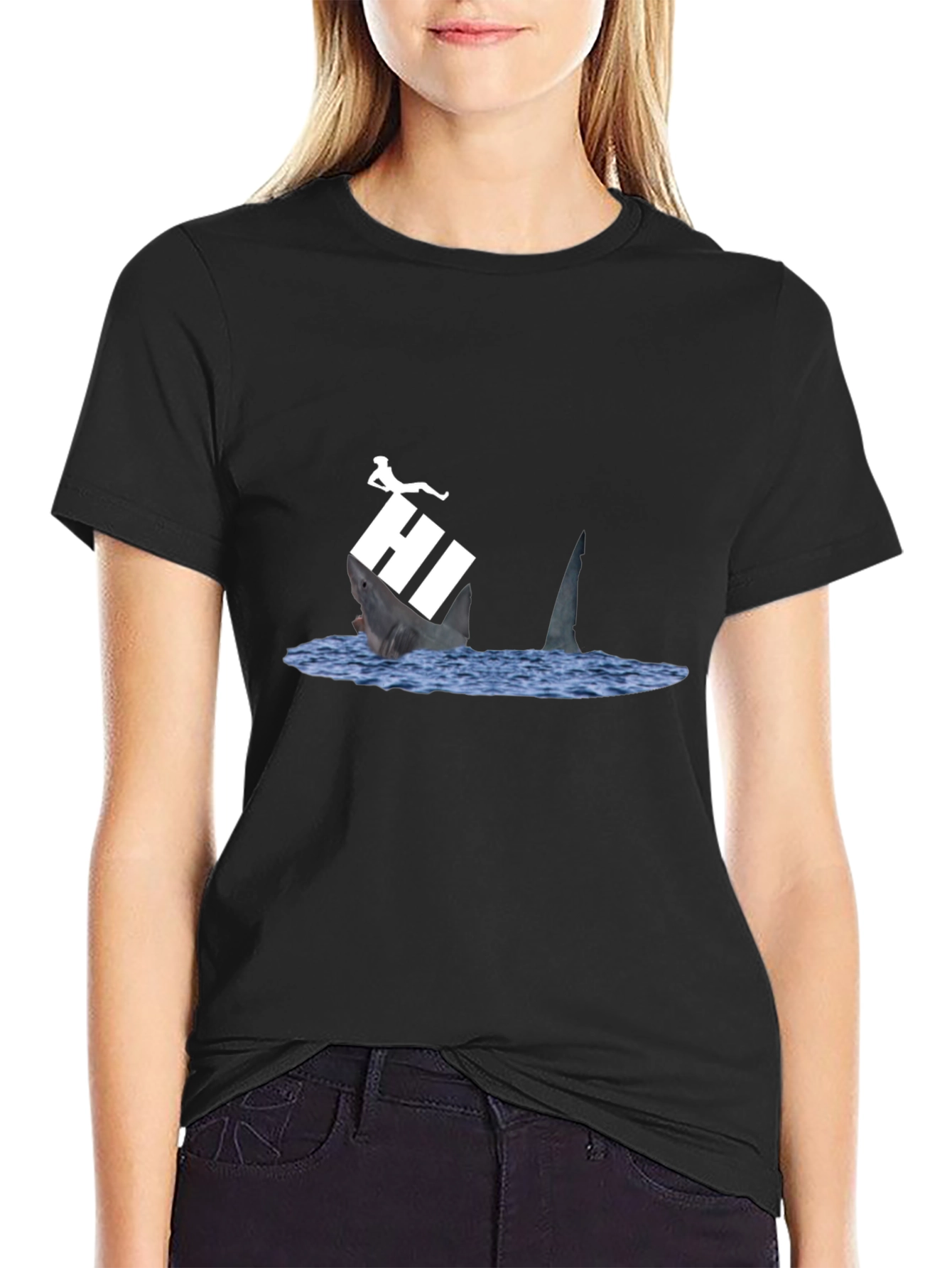 Shark HI T-Shirt - Funny Graphic Tee