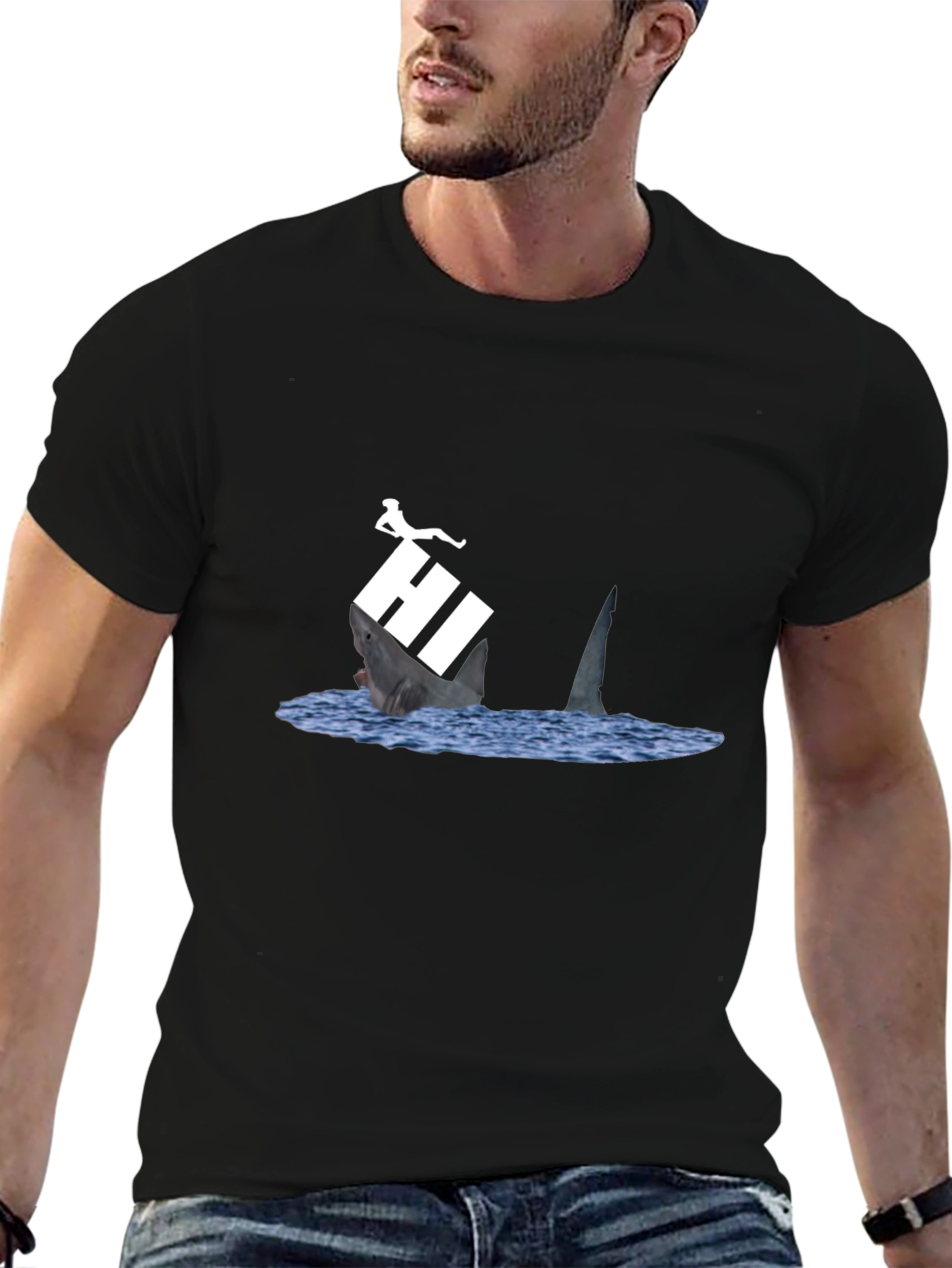 Shark HI T-Shirt - Funny Graphic Tee