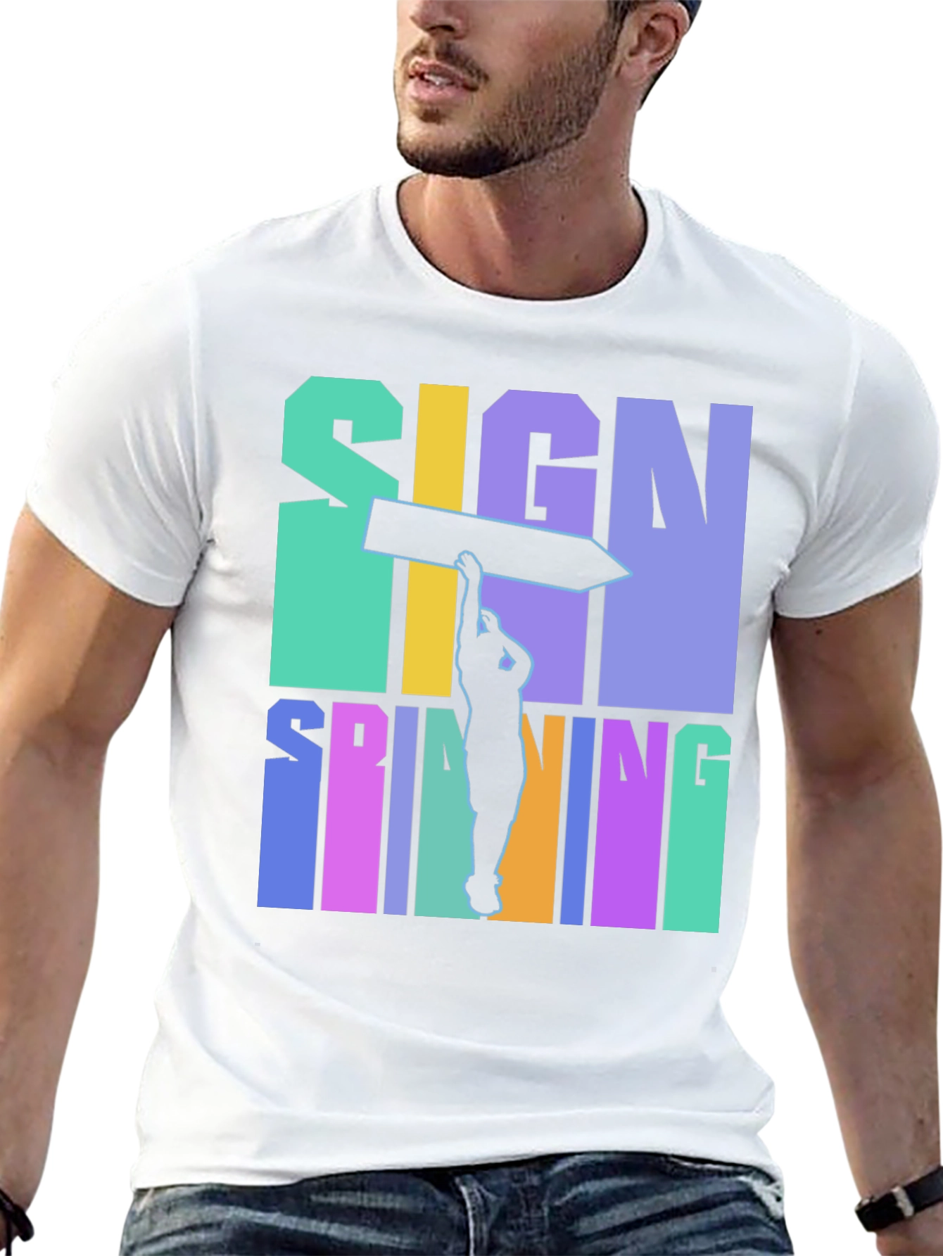 Sign Spinning Graphic Tee - Cool & Unique Design