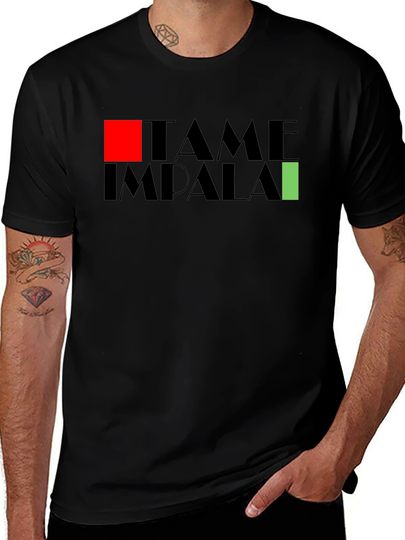 Tame Impala Graphic Tee - Black Cotton Blend